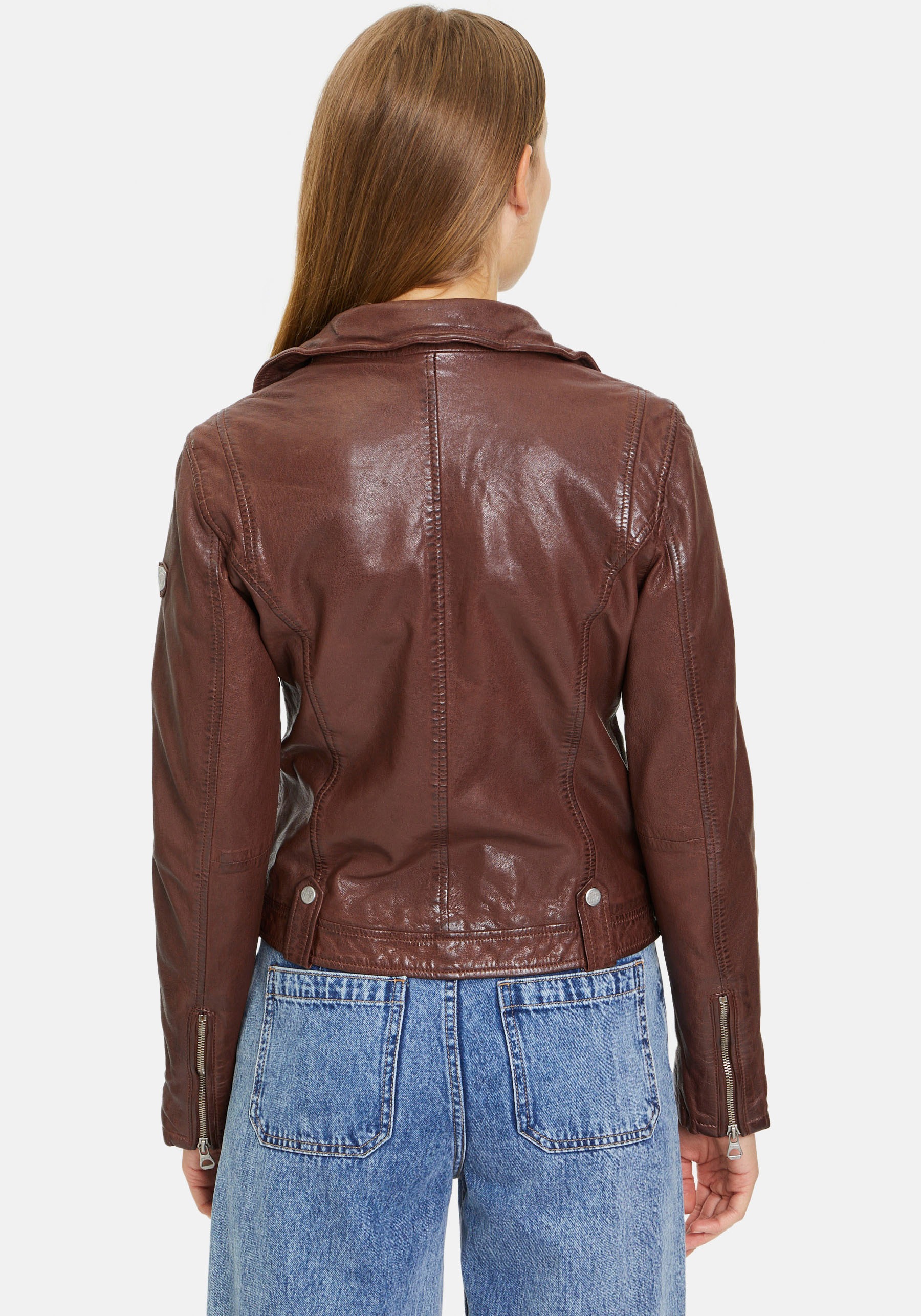 Mauritius Lederjacke »GWFaye W23«, mit bedrucktem Innenfutter