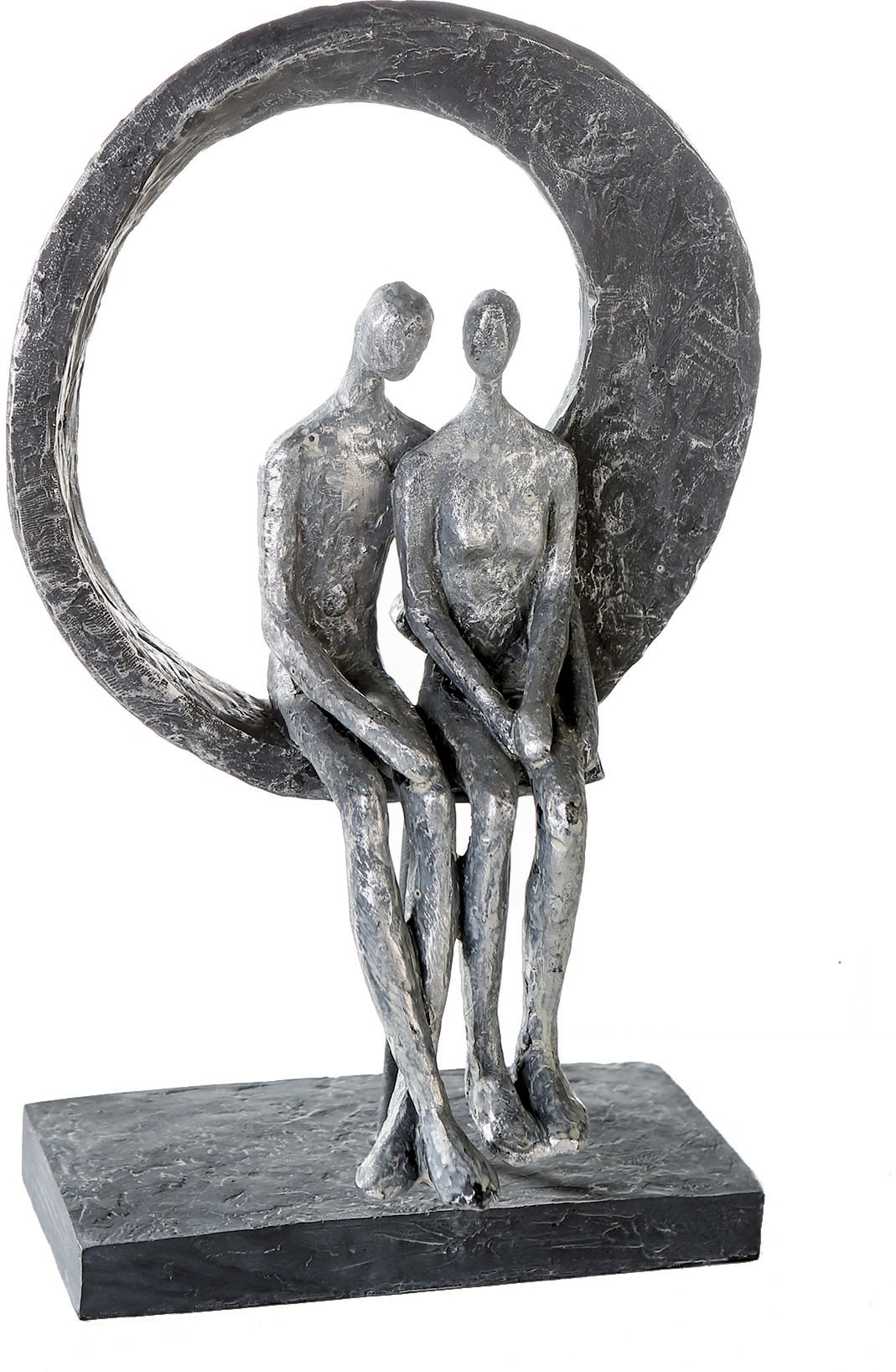 silberfarben, auf Casablanca Polyresin Place, Gilde Love kaufen »Skulptur Raten silber«, by Dekofigur
