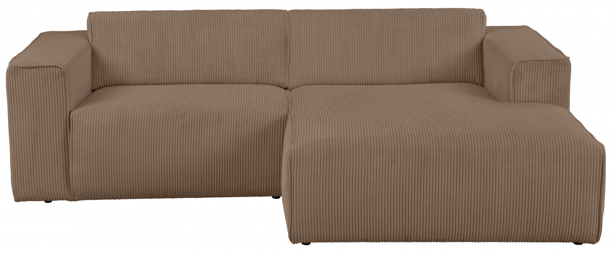 Ecksofa »Noord«, mit Kedernaht, Breite 234 cm, Cord, Struktur, Webstoff