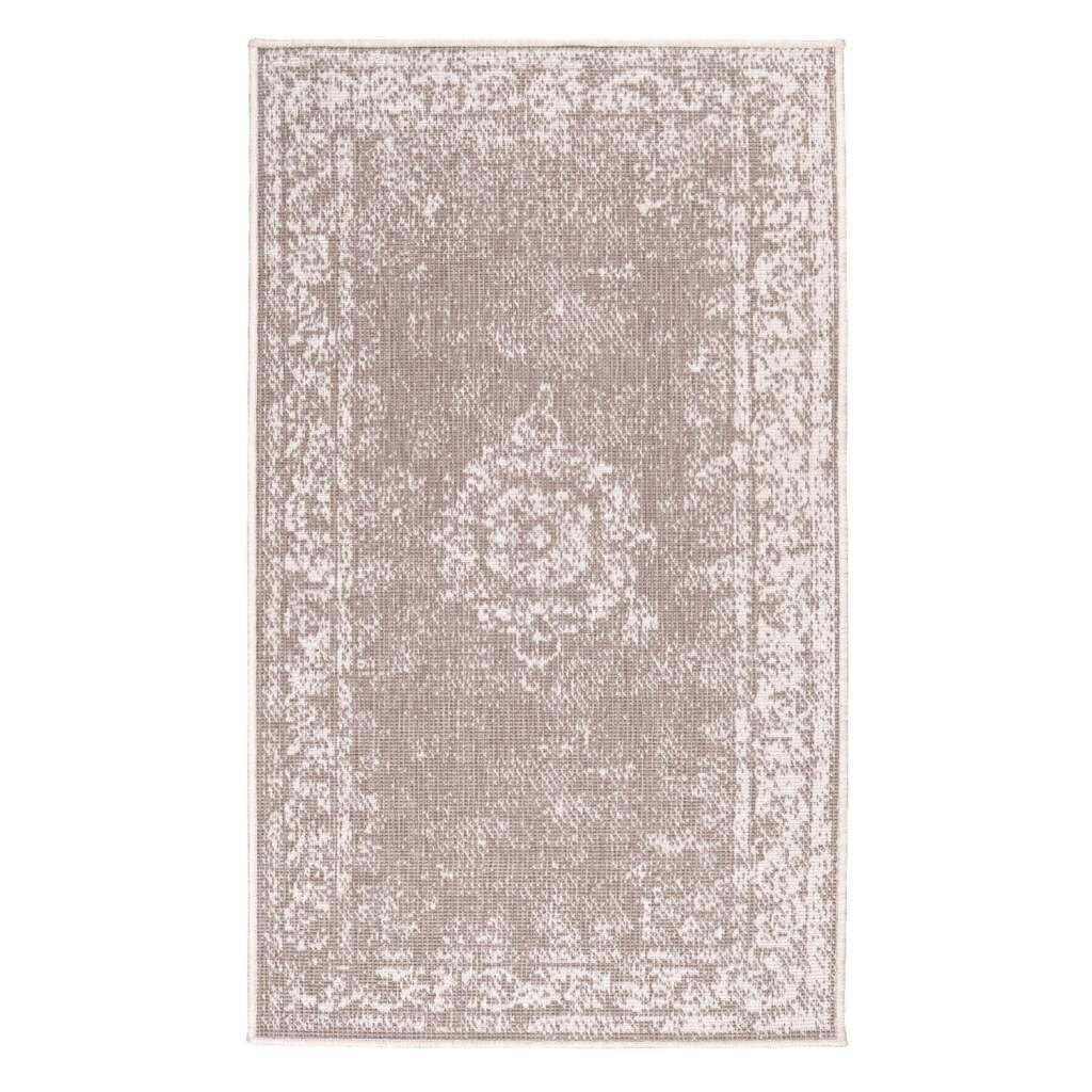 Carpet City Outdoorteppich »DUO RUG 5577« rechteckig 5 mm Höhe Wendeteppich Wetterfest In- & Outdoor, Balkon, Terrasse, Wohnzimmer