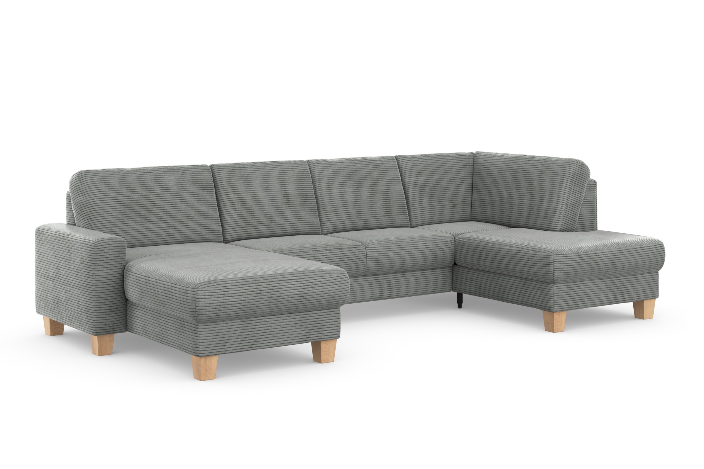 Home affaire Wohnlandschaft »Summer U-Form«, mit oder ohne Bettfunktion und Bettkasten, Cord-Bezug