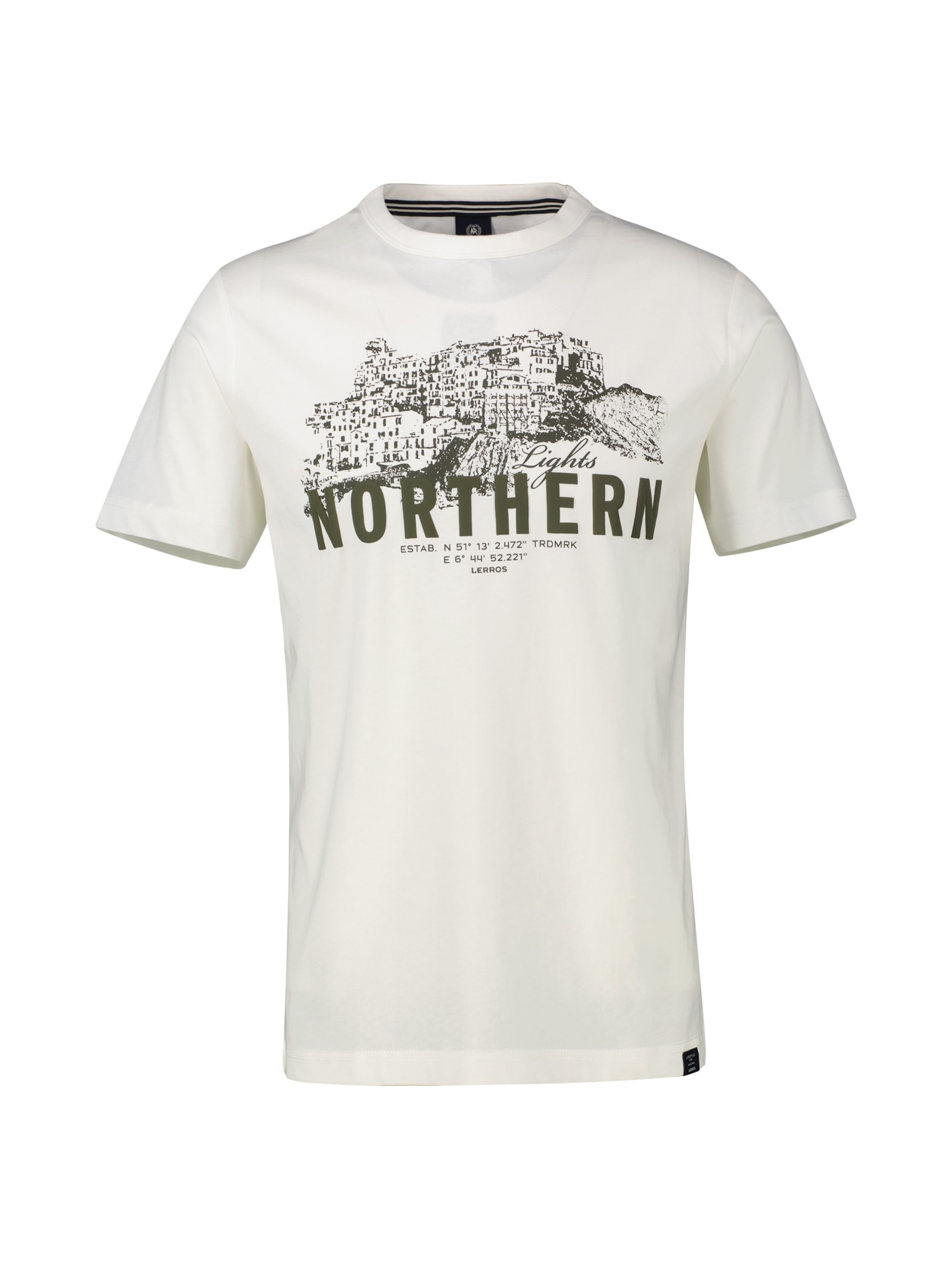 LERROS T-Shirt »Unifarbenes T-Shirt mit Brustprint«