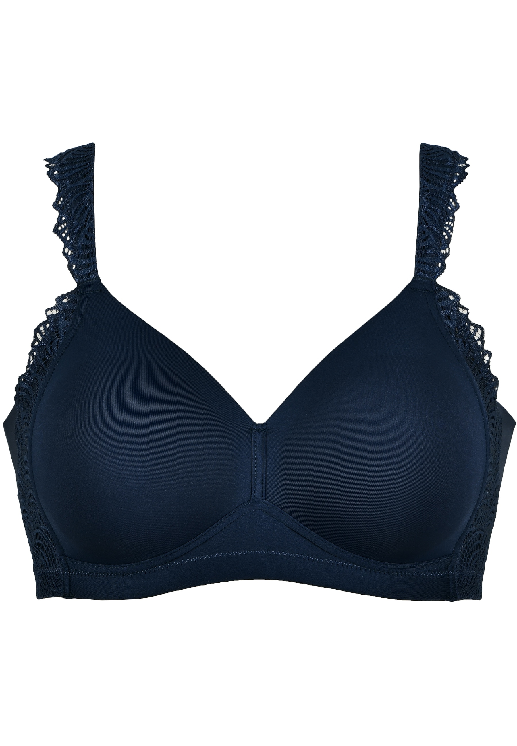 Naturana Bügelloser BH »The Friday« 1 vorgeformte Cups, breite Träger, ohne Bügel, mit Spitze, bequem