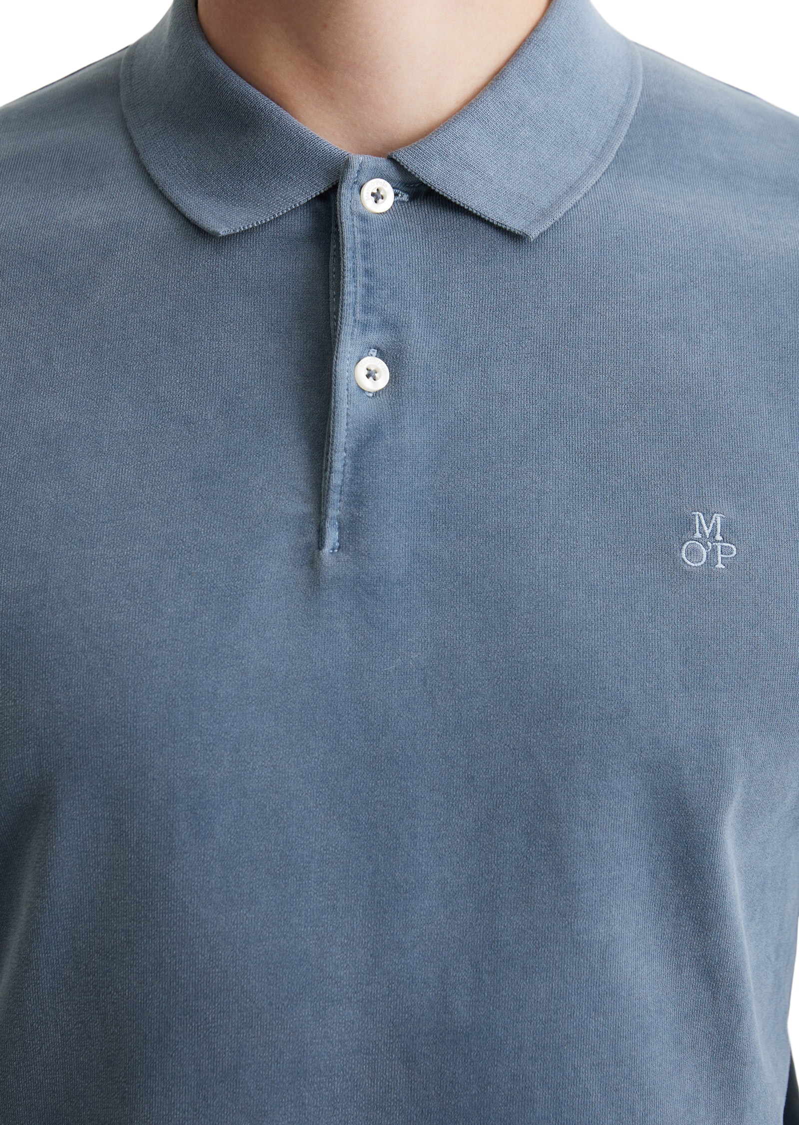 Marc O'Polo Langarm-Poloshirt, im Washed-Look