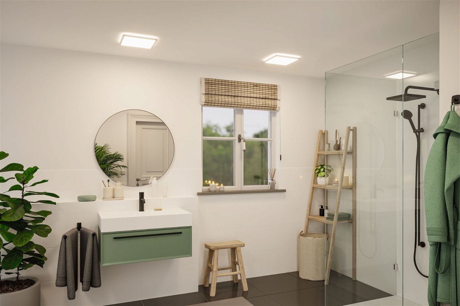 Paulmann LED Panel »Atria Shine IP44 eckig 293x293mm 16W 1600lm 4000K«, 1 flammig, Backlight