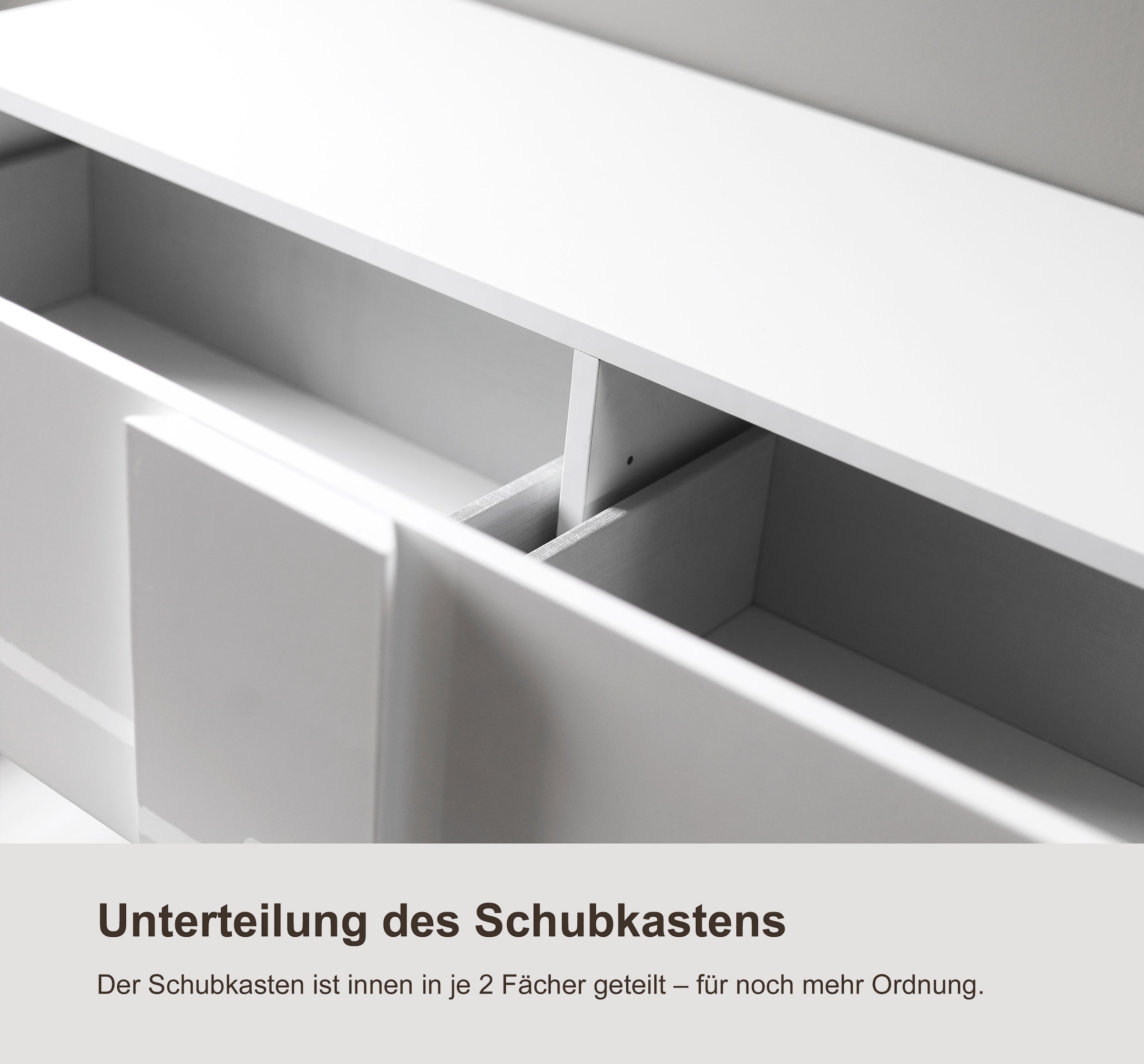 Home affaire Sideboard »Jupiter, Breite 241 cm, Kommode 2 Türen - Soft Closing, 3 Schubkästen,« Anrichte, moderne Griffblende, FSC®, cleveres Stauraumkonzept