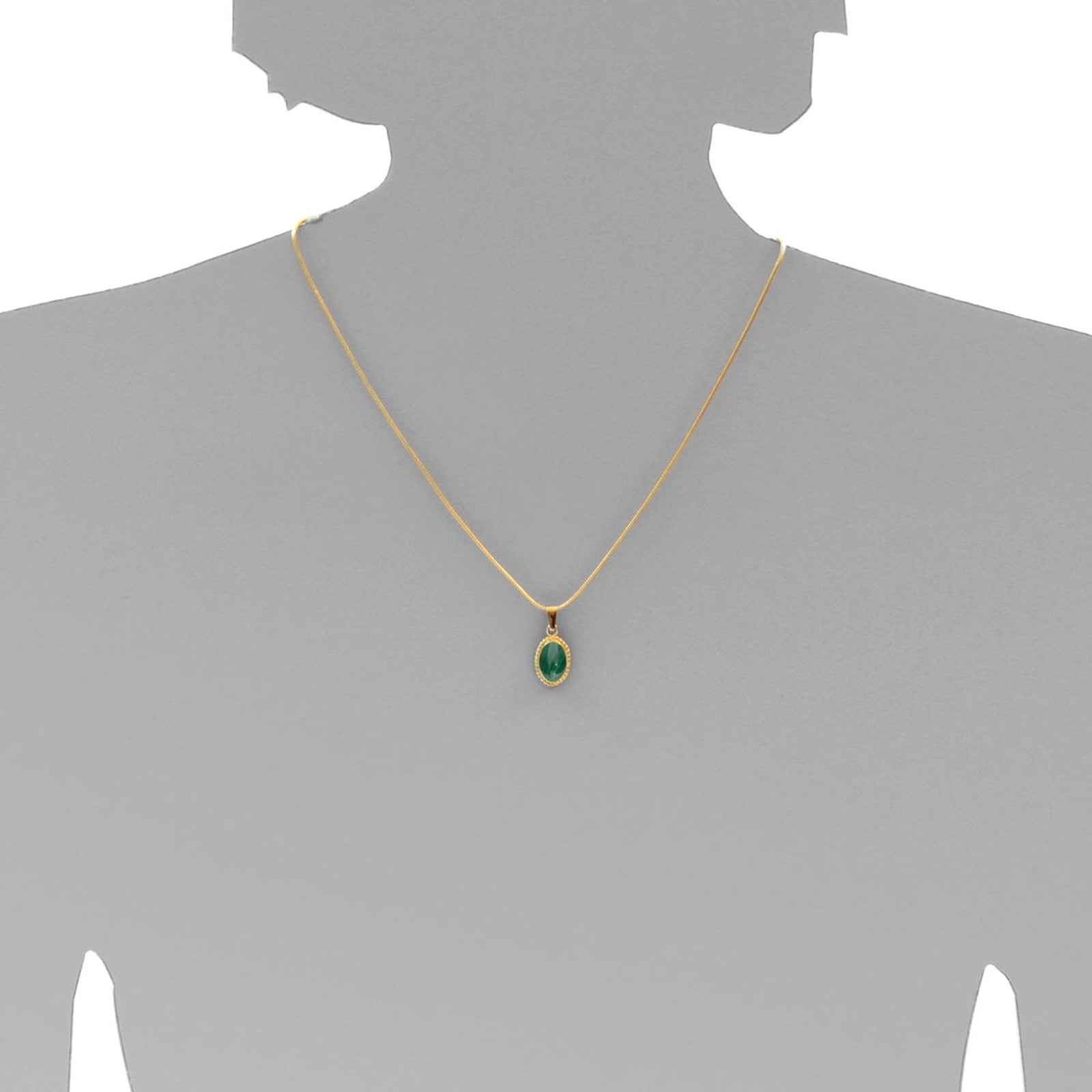 OSTSEE-SCHMUCK Kettenanhänger »- Julie - Gold 333/000 - Malachit«