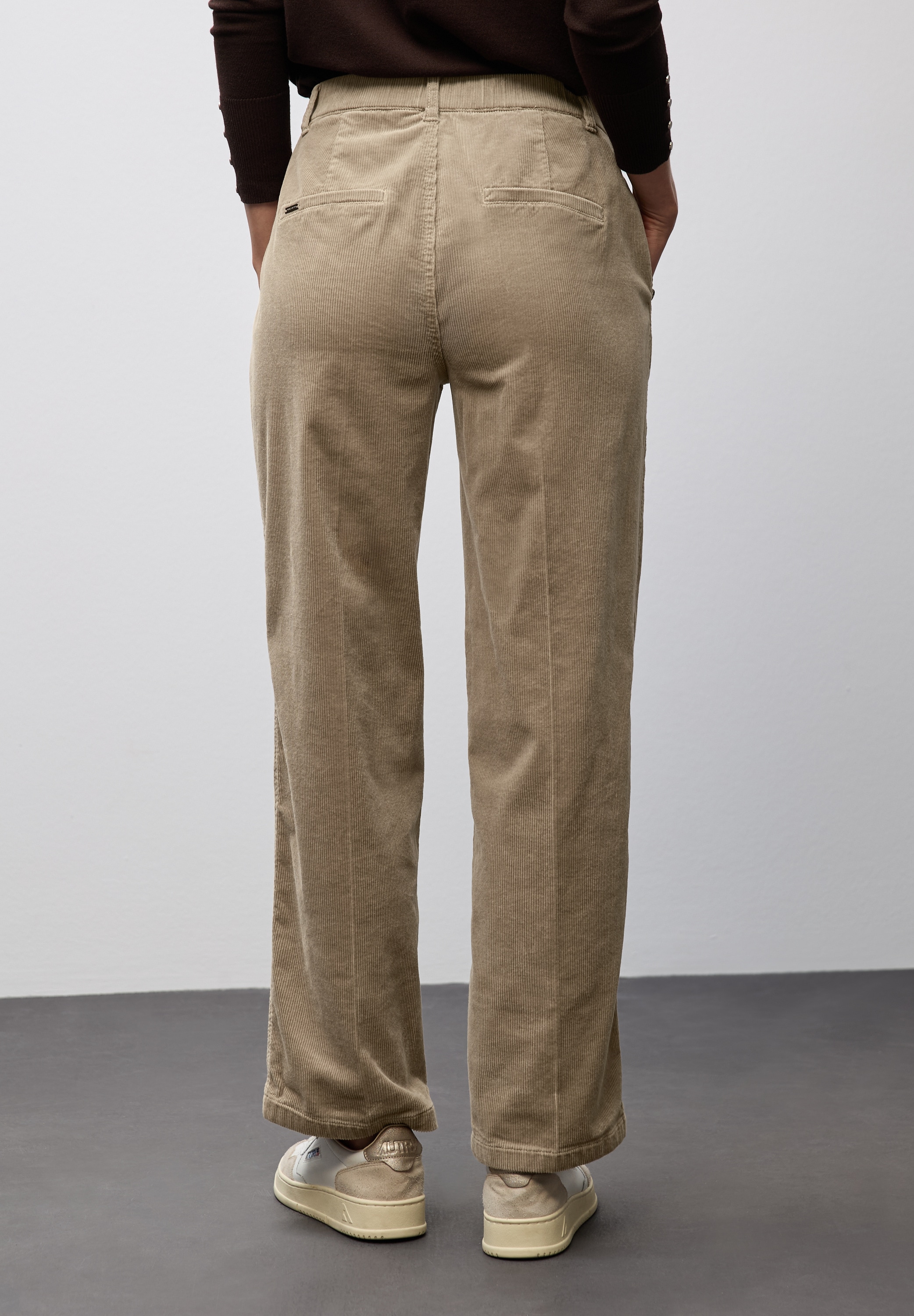 STREET ONE Cordhose  Straight Leg, Mid Waist