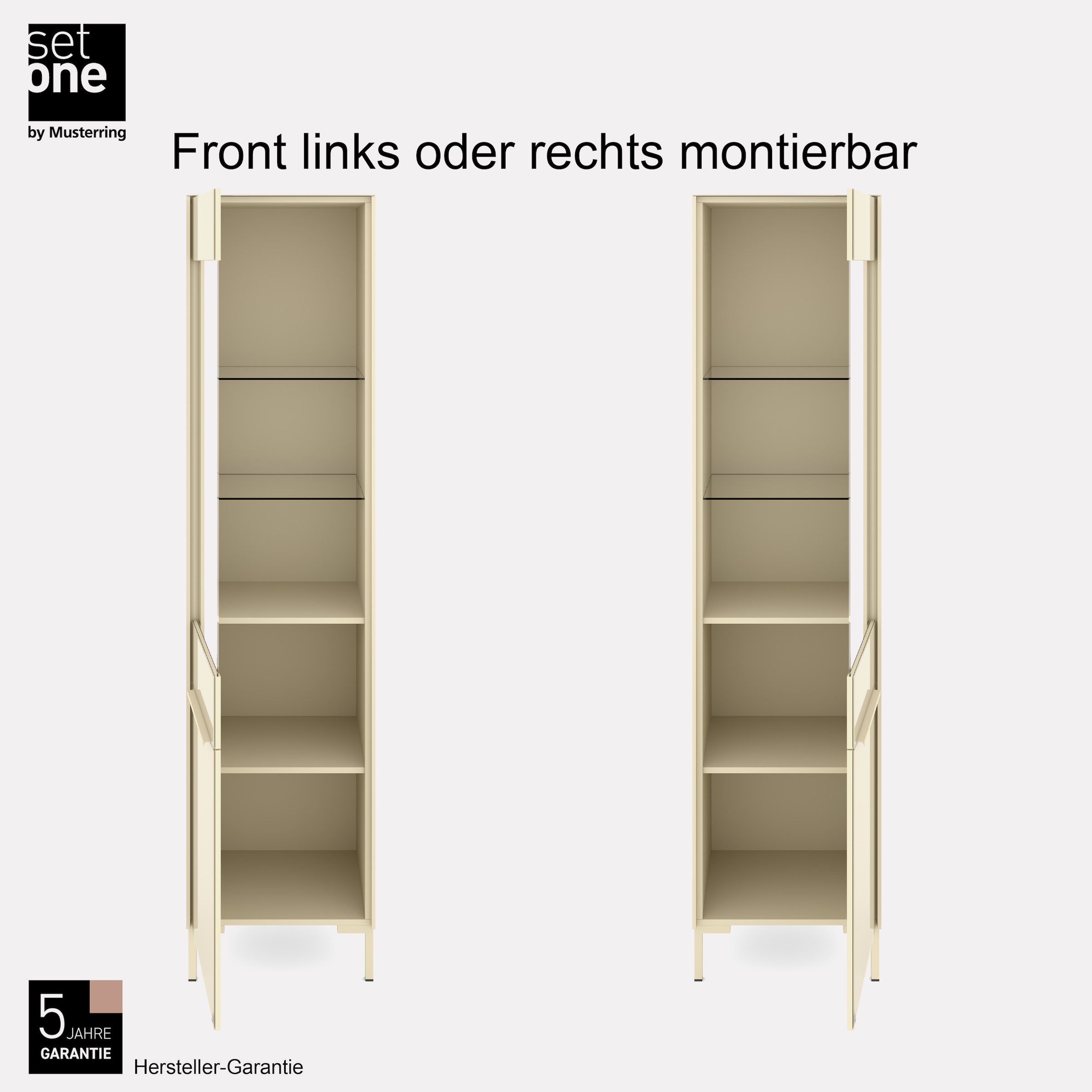 set one by Musterring Standvitrine »Reno« 1 Stk. tlg. Mit Winkelfuß in diversen Farben, 199 cm Höhe & Farbauswahl