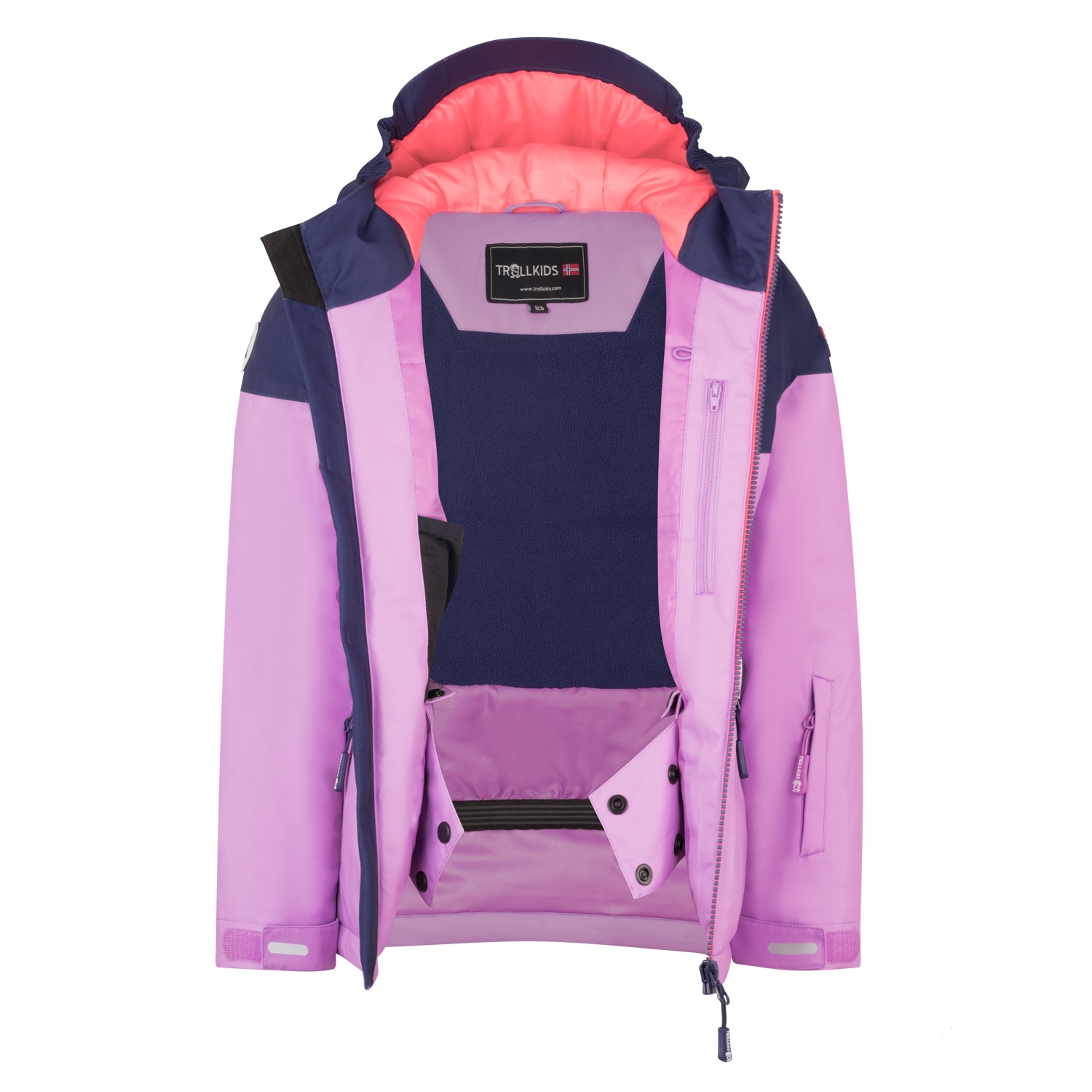 TROLLKIDS Winterjacke »GIRLS HALLINGDAL JACKET« mit Kapuze sportlich, aus Polyester, atmungsaktiv, wasserdicht, winddicht