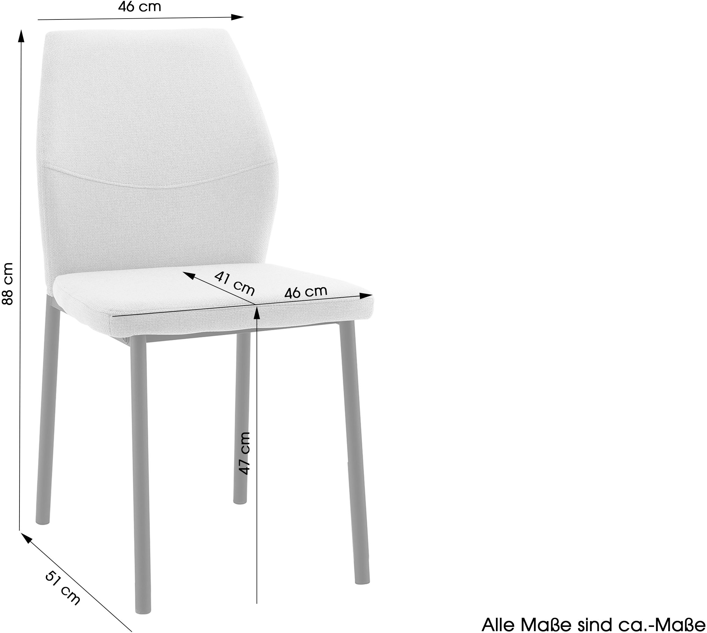 OTTO home Esszimmerstuhl »Lumos«, (Set), 2 St., Webstoff, Webstoff in vielen Farben erhältlich mit stabilem Metalluntergestell