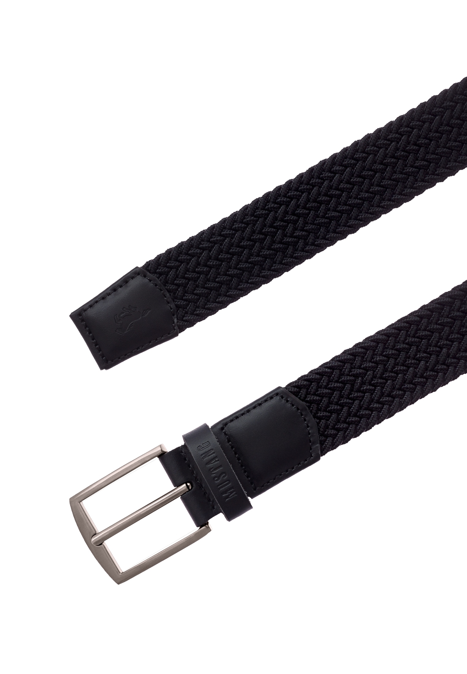MUSTANG Stretchgürtel »"Nolan"« mit elastischer Kunstfaser und Lederanteil, 3,5 cm breit, unifarben