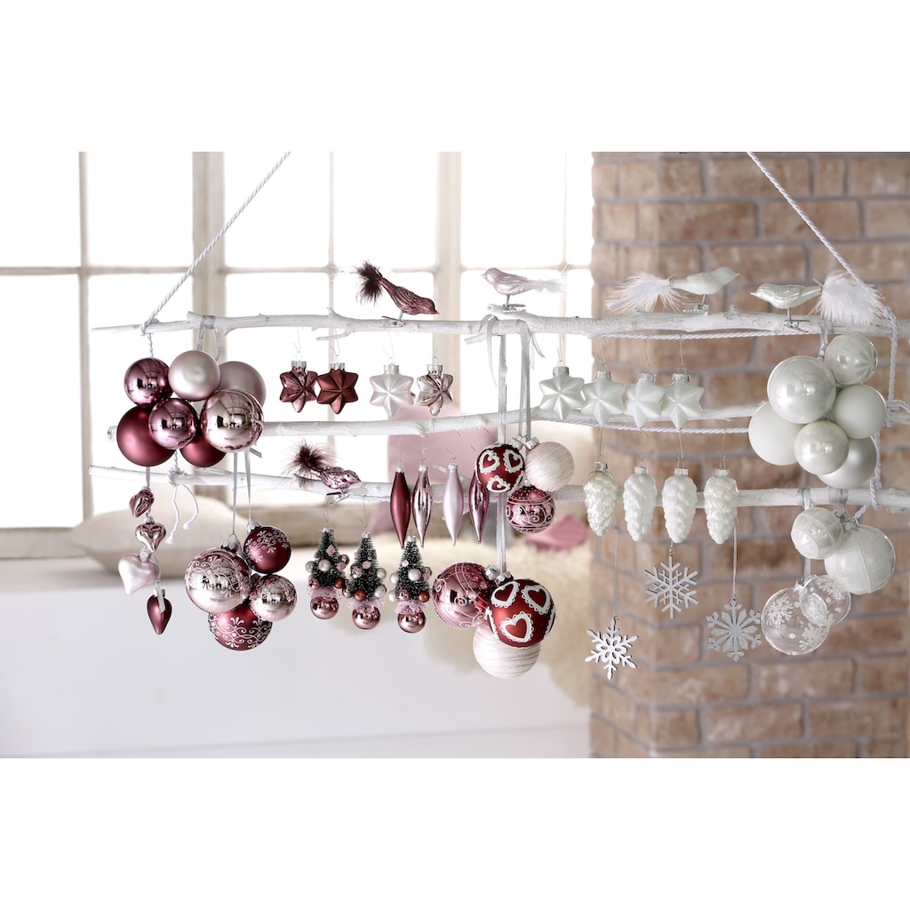 MAGIC by Inge Christbaumschmuck »Just White«, (Set, 8 tlg.)