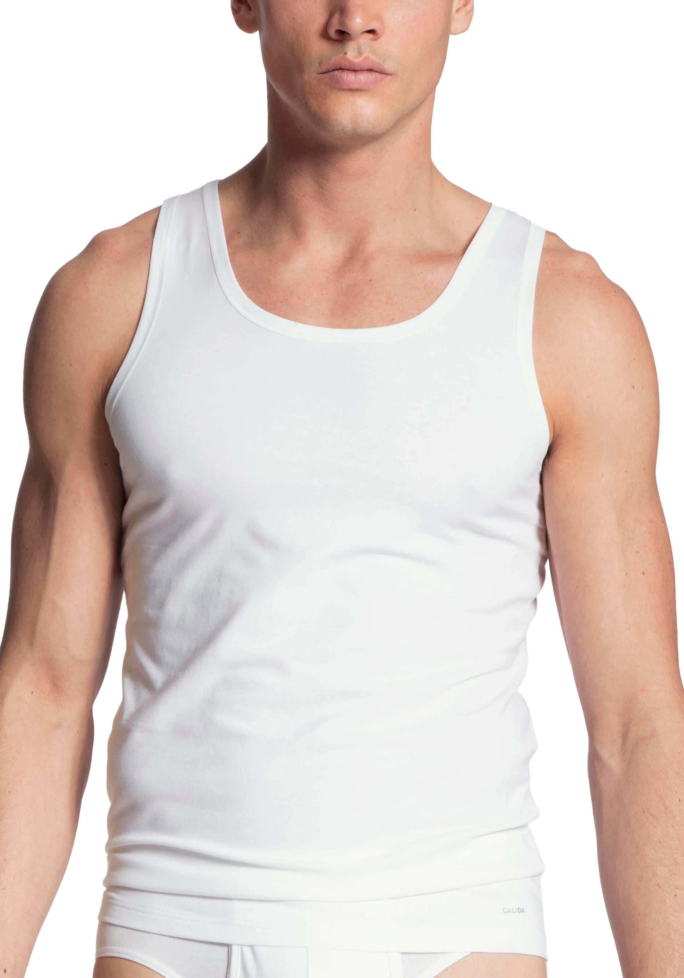 CALIDA Achselhemd »Cotton Code«, Rundhals-Ausschnitt, Single Jersey Qualität, atmungsaktiv, elastisch