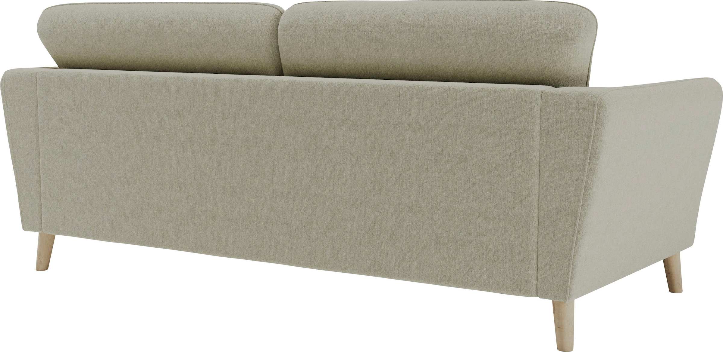 Home affaire 3-Sitzer »MARSEILLE 3er Sofa 206 cm, Cord, Flachgewebe, Struktur, Webstoff«, Massivholzbeine Eiche, Landhausstil, Wellenunterfederung