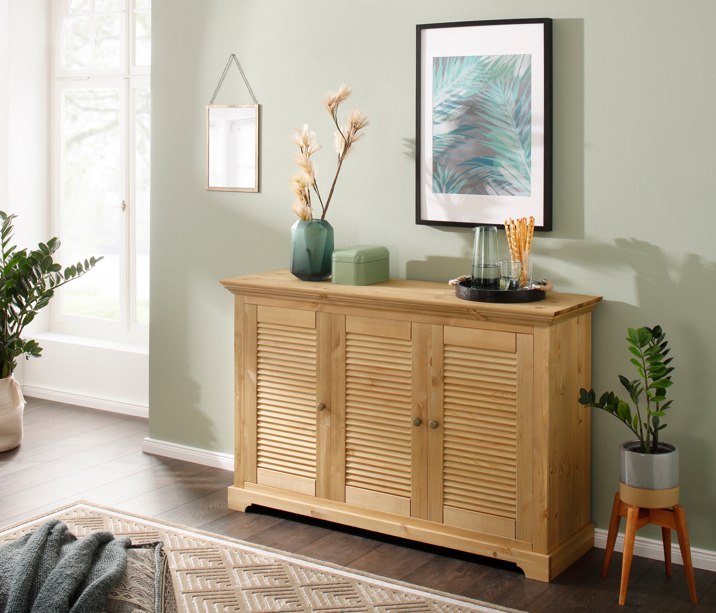 Home affaire Garderobenpaneel »Ayanna« Breite 84 cm, mit 4 Doppelhaken, aus massiver Kiefer, FSC®