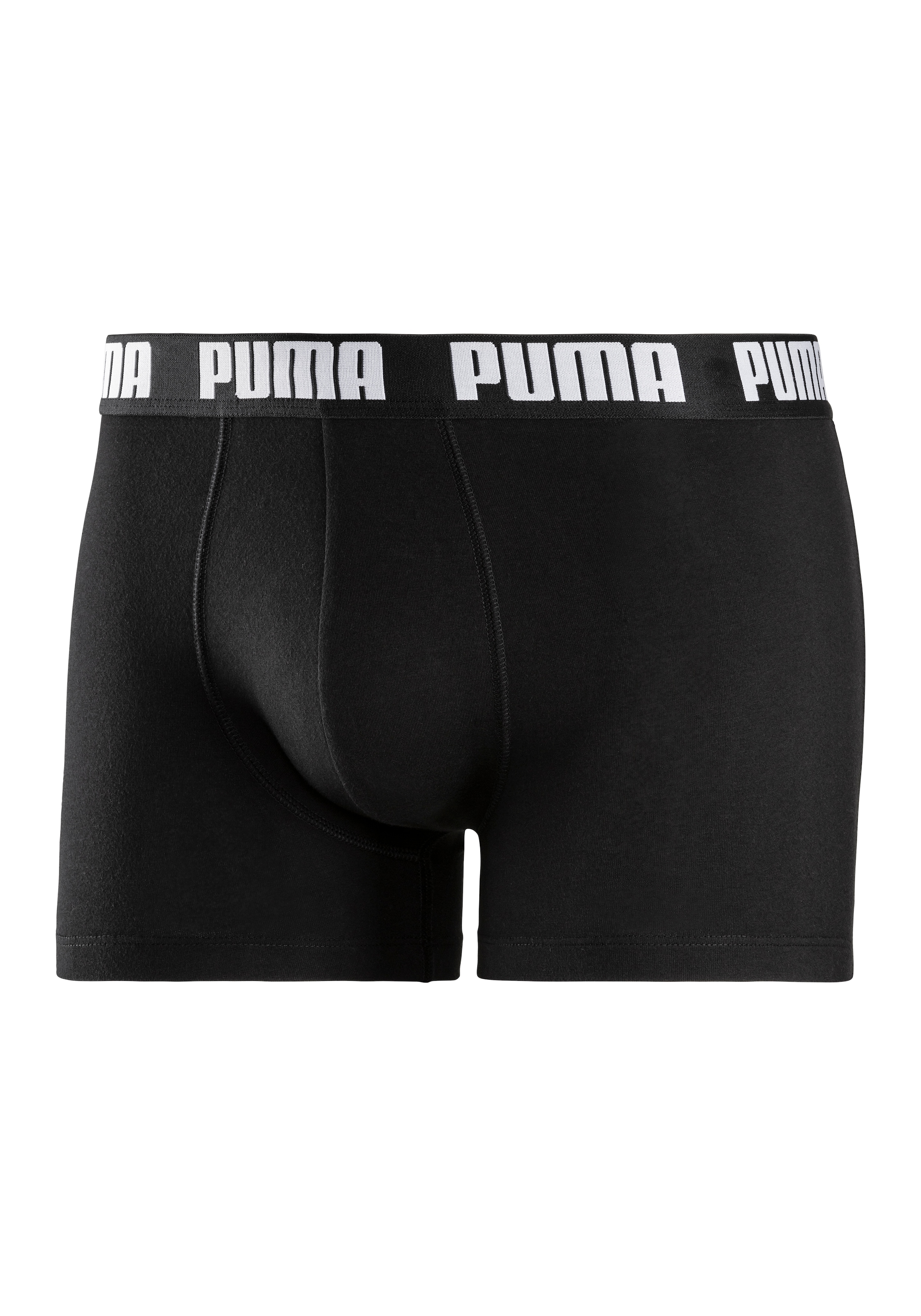 PUMA Boxer, (Packung, 2 St.), weiß+schwarz
