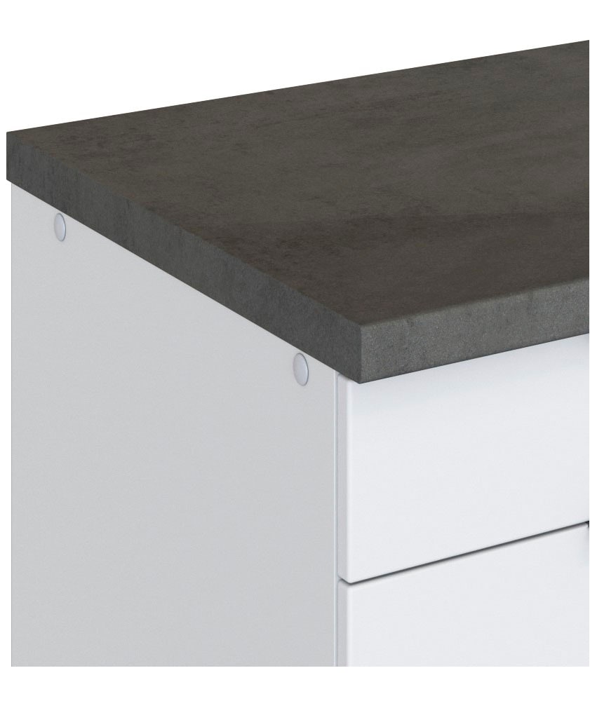 KOCHSTATION Kücheninsel »KS-Luhe, Breite 153 cm, mit Flaschenregal«, MDF-Fronten, Arbeitsplatte 38mm stark