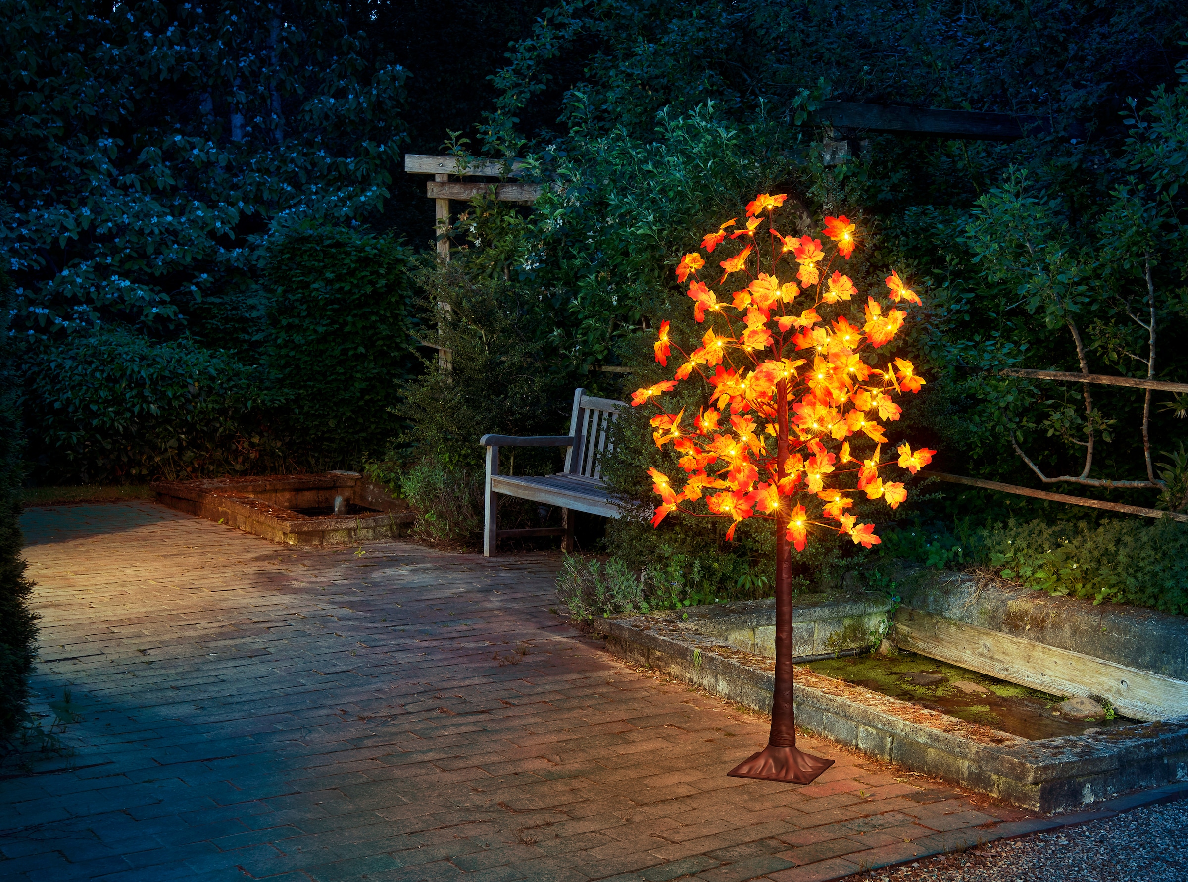 BONETTI LED Baum »Weihnachtsdeko«, 96 flammig-flammig, Beleuchteter Deko- Herbstbaum mit Ahornblättern online kaufen | mit 3 Jahren XXL Garantie