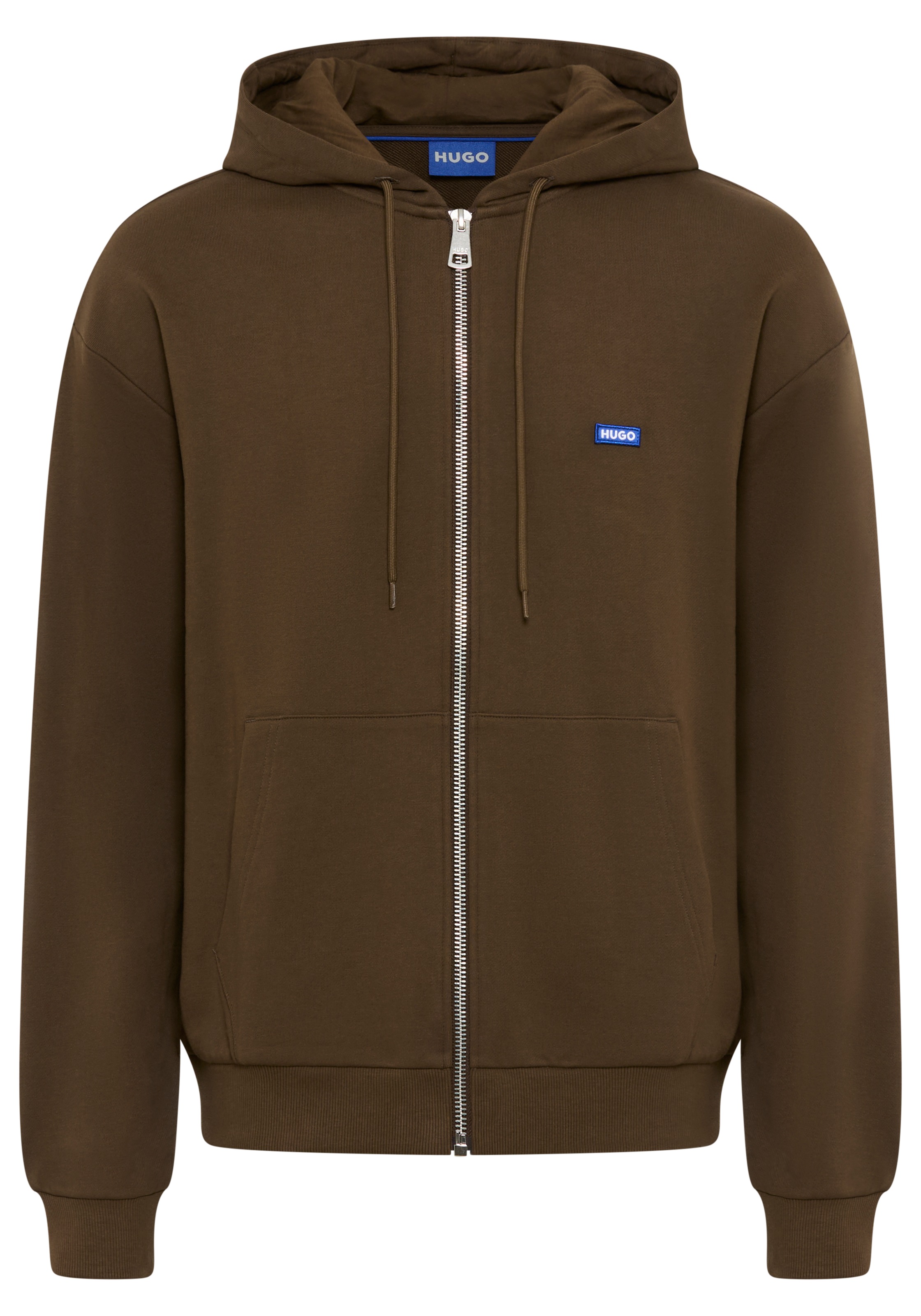 HUGO Kapuzensweatjacke »Nadarasi« mit Logo-Badge