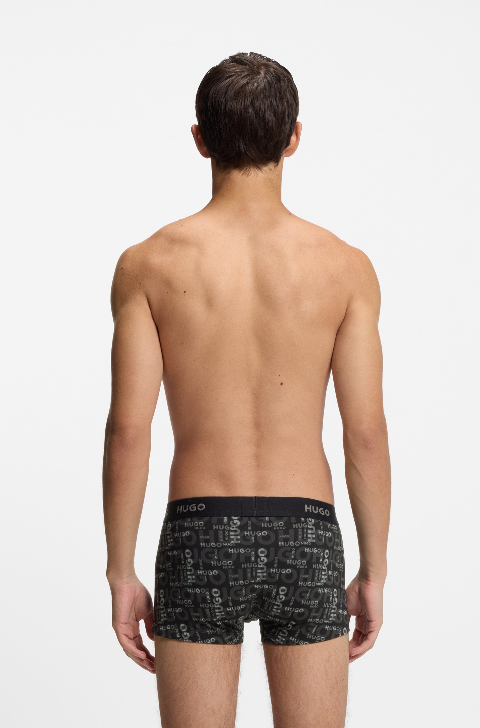 HUGO Underwear Trunk »TRUNK TRIPLET DESIGN« Packung, 3 Stk. mit Logobund