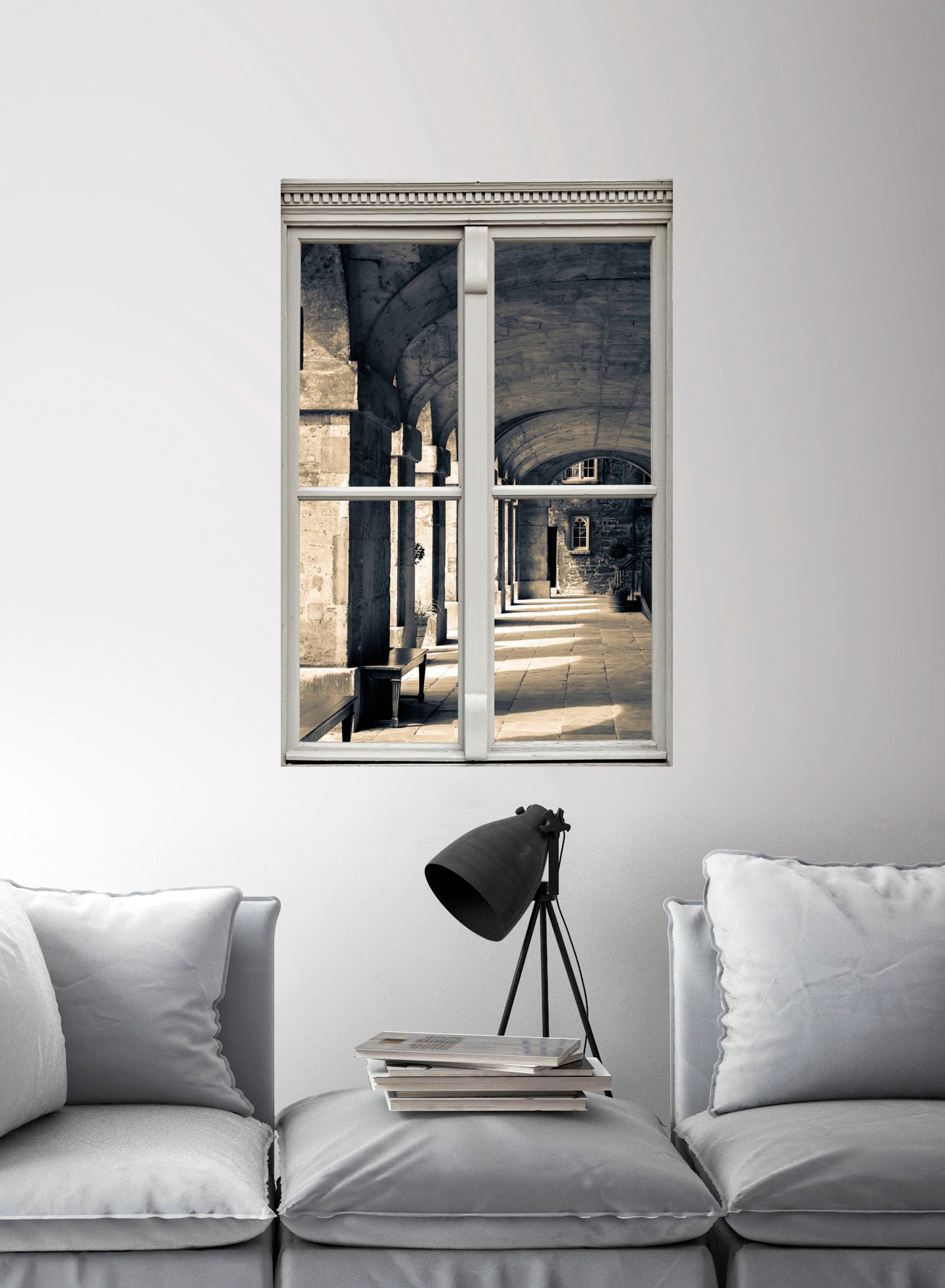 queence Wandsticker »Durchgang«, Wandsticker, Wandbild, selbstklebend, 3D, Fenster