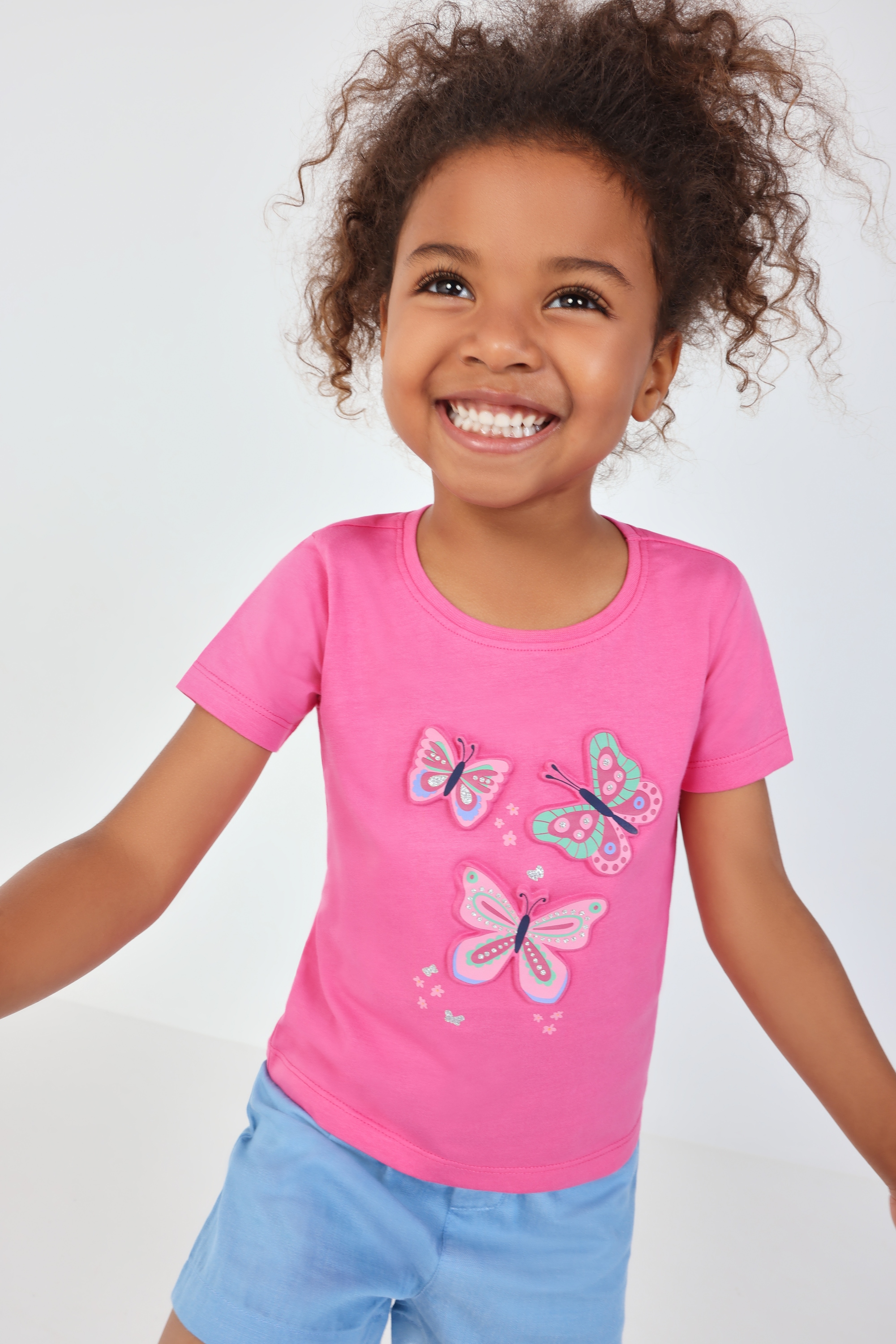 Blue Seven T-Shirt »Blue Seven Mädchen T-Shirt kurzarm mit Schmetterlingen«