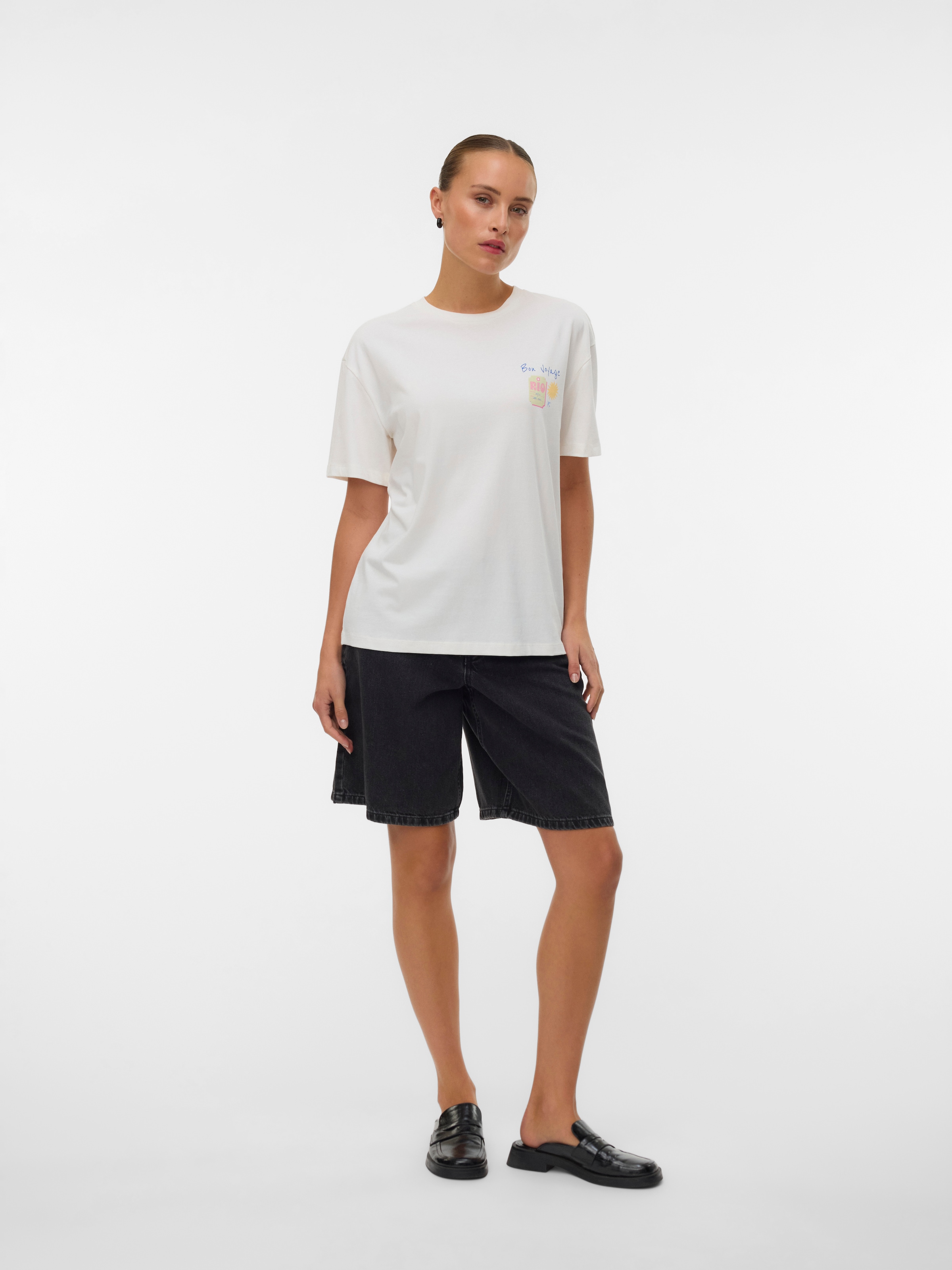 Vero Moda T-Shirt »VMNINNA MIA SS TOP BOX JRS« Baumwolle, Rückenprint
