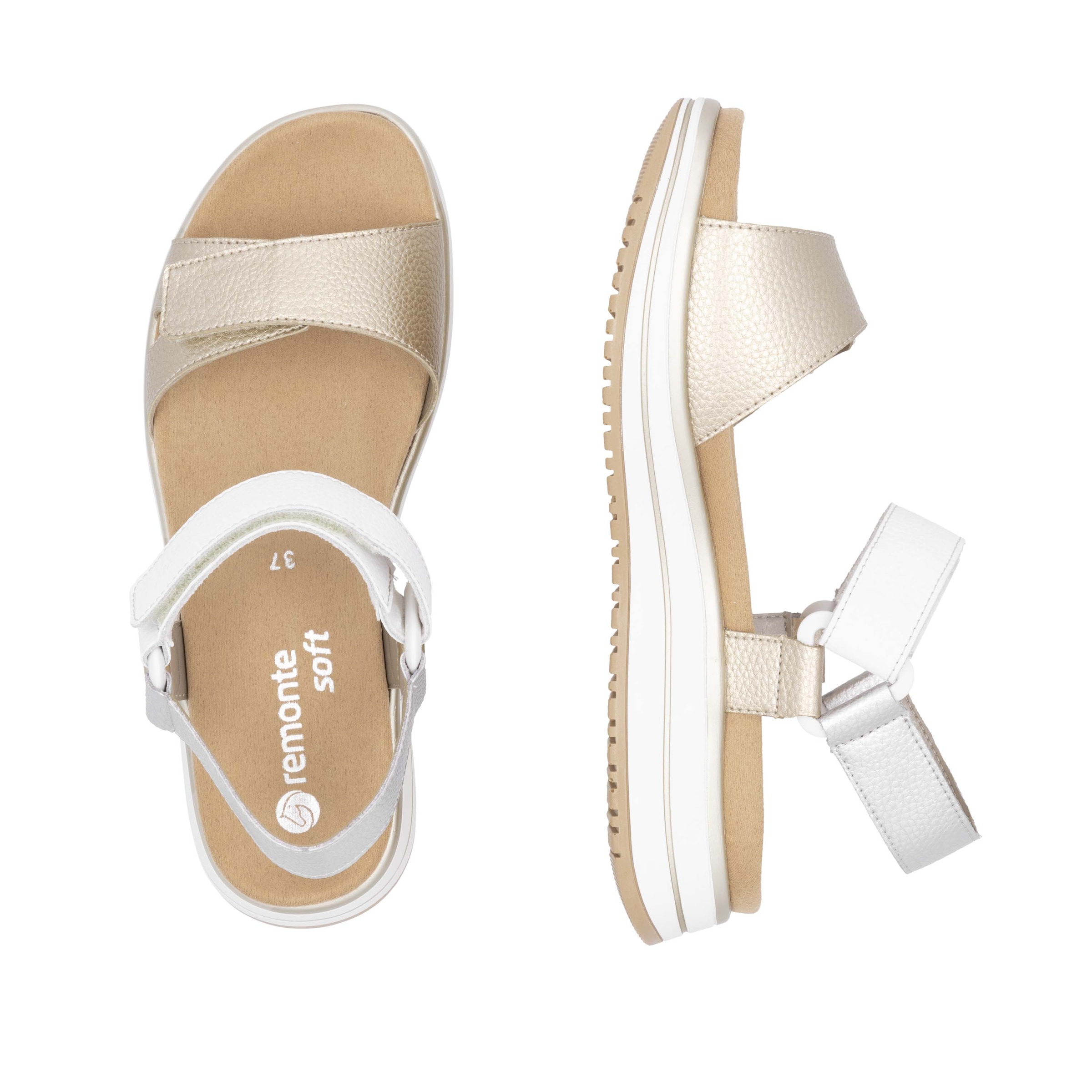 Remonte Riemchensandale »Elisabeth Hurley-Collection«, Keilabsatz, Klettschuh, Sandalette mit Plateausohle