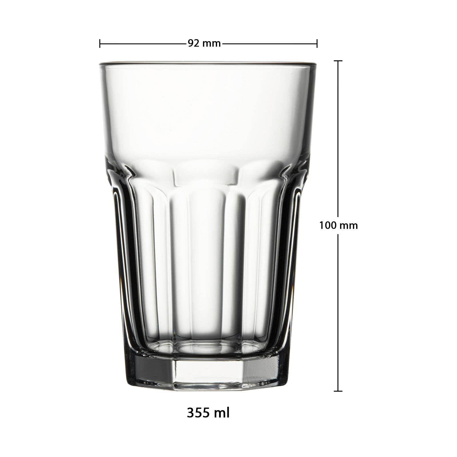 Pasabahce Longdrinkglas »Longdrinkgläser Casablanca 355 ml 120er Set transparent« Spülmaschinengeeignet, Stapelbar