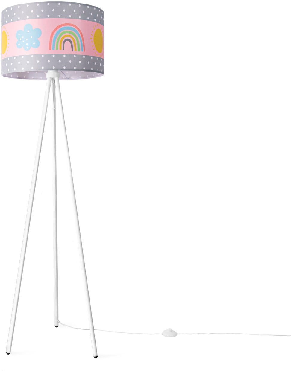 Paco Home Stehlampe »Trina Cosmo«, Leuchtmittel E27 | ohne Leuchtmittel, Lampe Kinderzimmer Kinderlampe Babyzimmer E27 Regenbogen Sonne Wolken