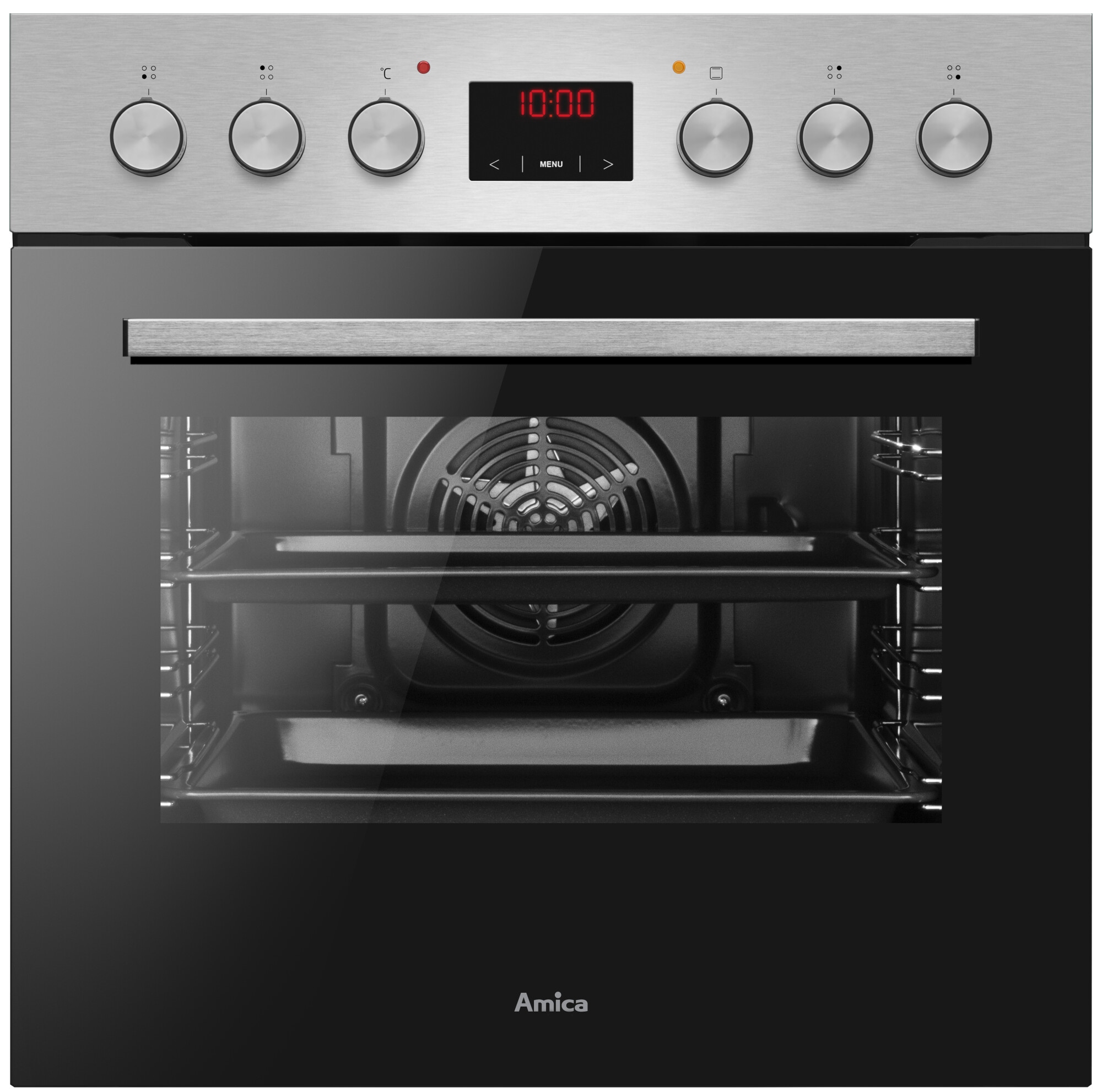 Amica Elektro-Herd-Set ACHE 9335 E »ACHE 9335 E« mit Teleskopauszug nachrüstbar Steam Clean Set, Multifunktionsbackofen;Glaskeramik-Kochfeld, 1 Stk. tlg. Komfortables Kochen und Backen mit klarer und einfacher Handhabung