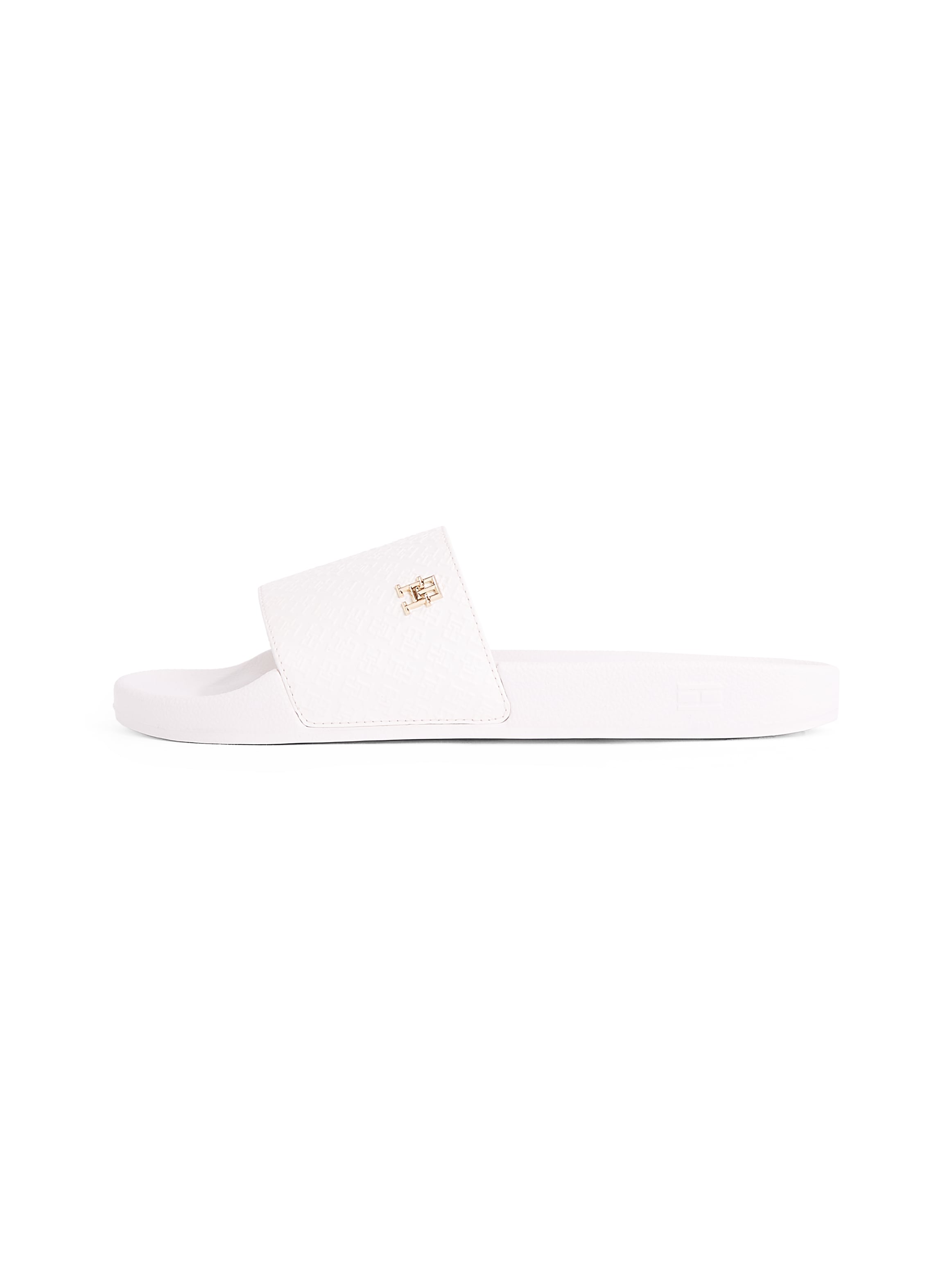 Tommy Hilfiger Pantolette »TH MONOGRAM POOLSIDE«, Bequemschuh, Sommerschuh, Schlupfschuh mit TH-Schmuckelement