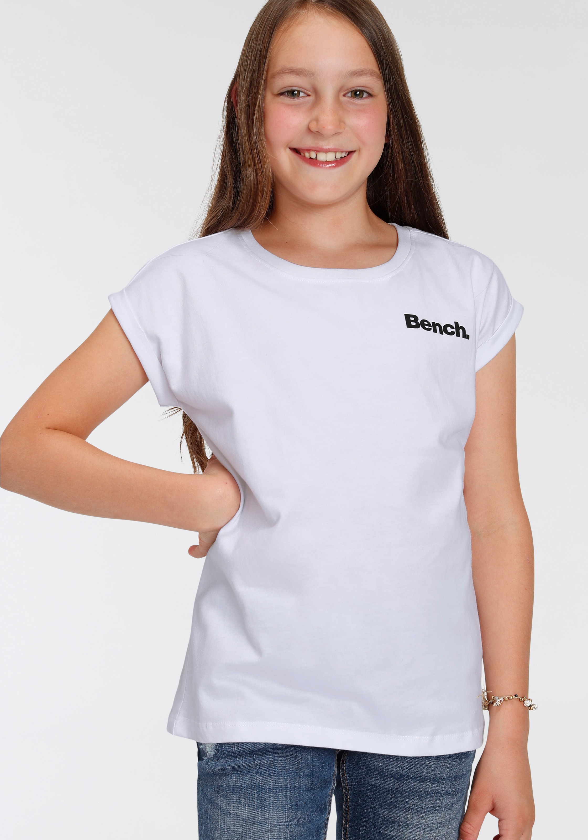 Bench. T-Shirt, mit Logo Rückendruck ♕ bei