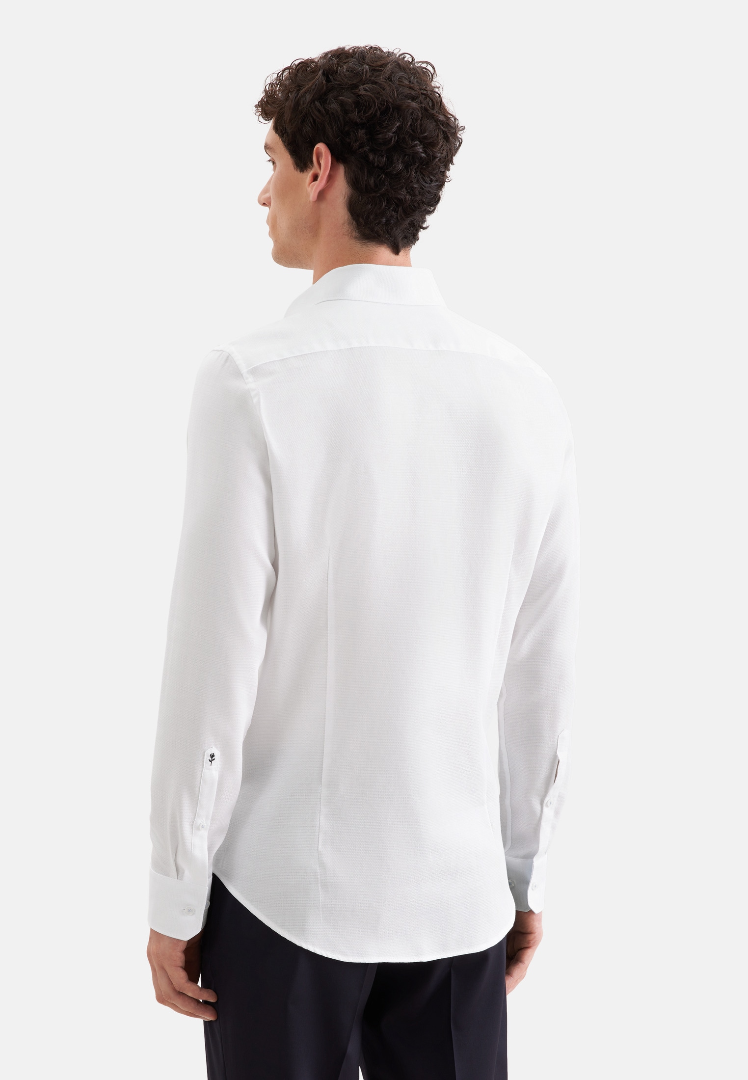 seidensticker Businesshemd »Schwarze Rose« Slim 1/1 Extra lang Kentkragen Struktur