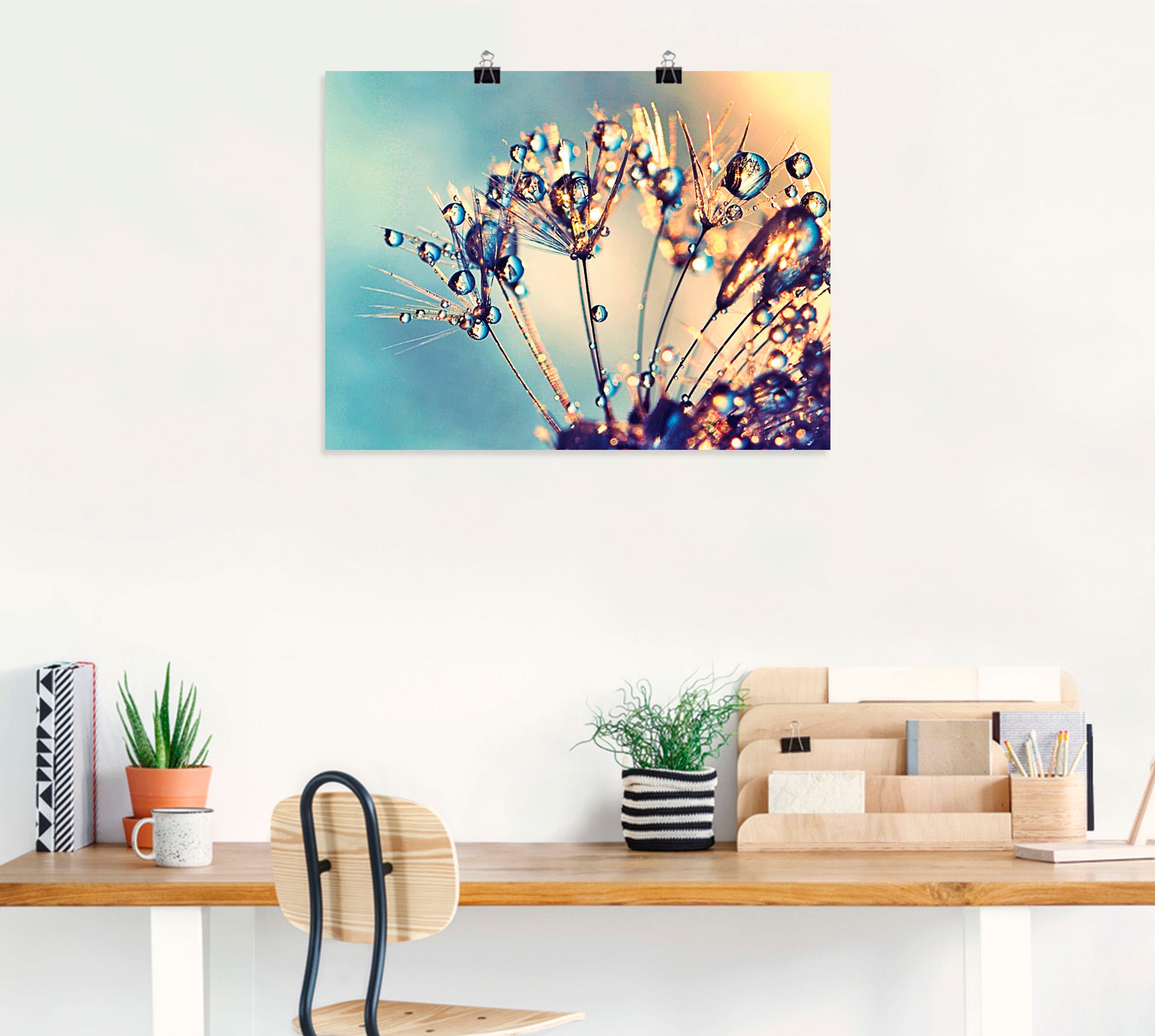 Artland Wandbild »Pusteblume Glitzertau« 1 Stk. tlg. als Leinwandbild, Poster in verschied. Größen