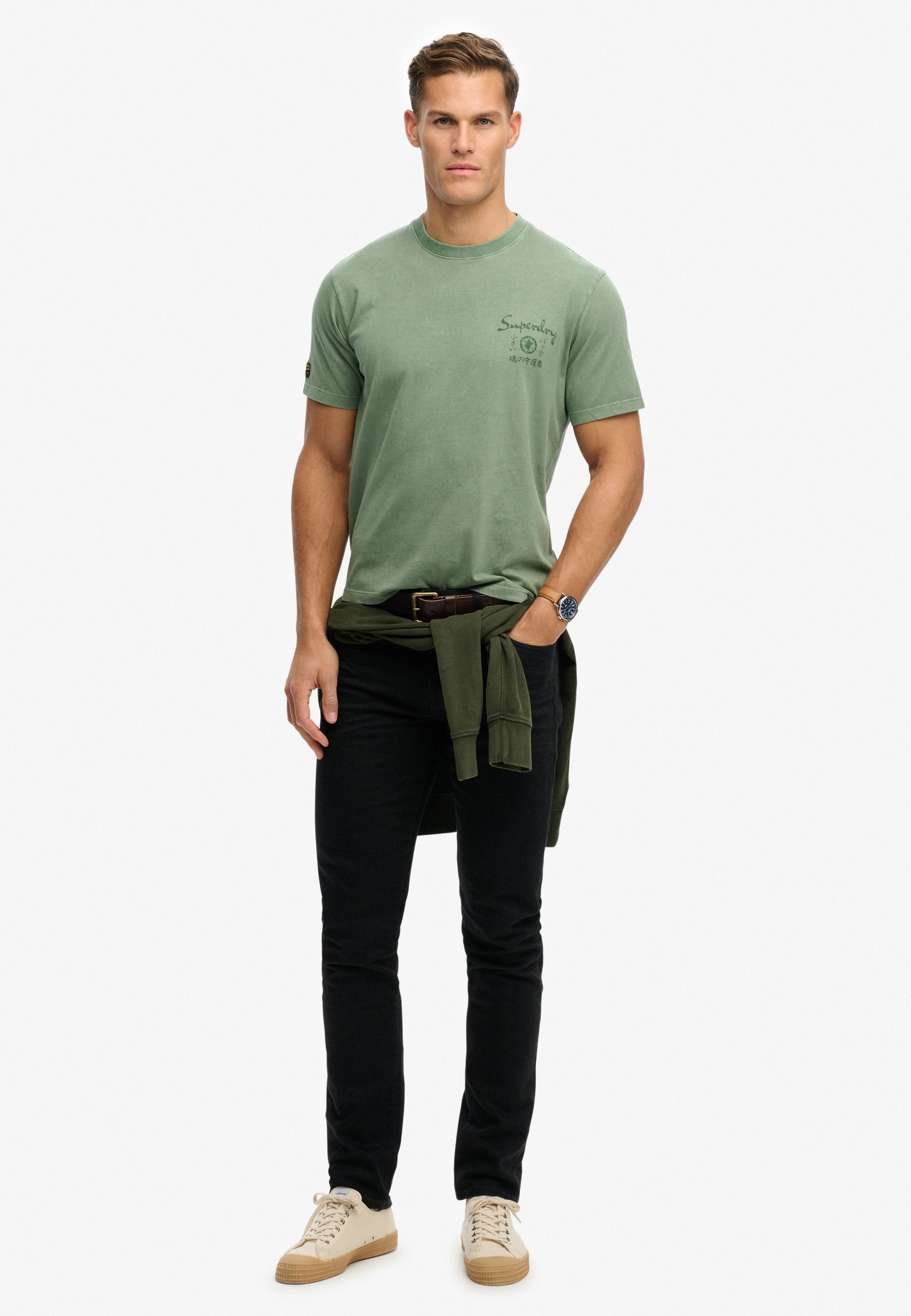 Superdry Rundhalsshirt »TOKYO NARRATIVE LOOSE TEE« mit coolem Tattoo-Print