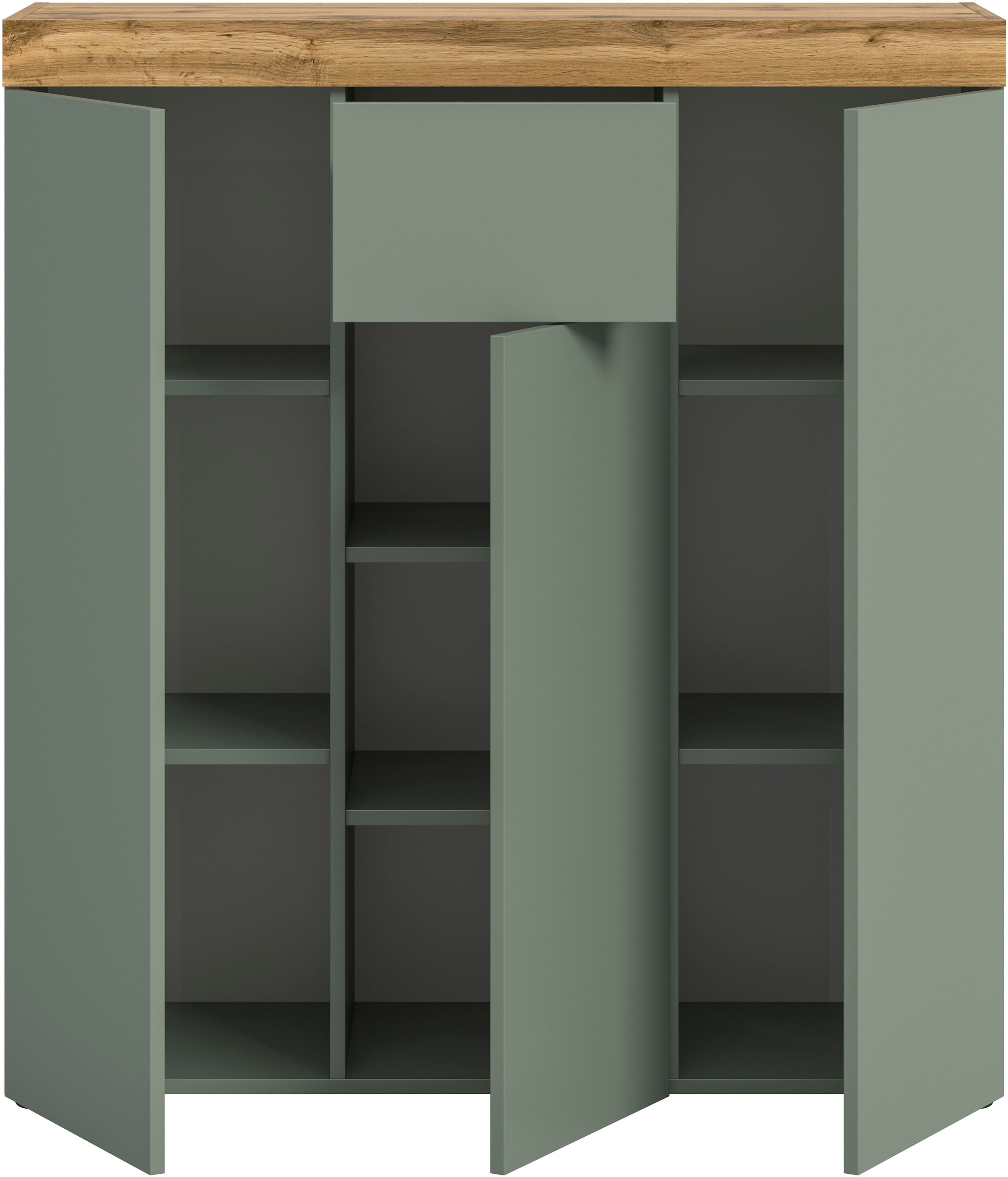 OTTO home Highboard »MAMBO, TOPSELLER!, Höhe 115 cm, in verschiedenen Farben erhältlich« 2 farbige Ausführung, in verschiedenen Farben erhältlich, 1 Stk. tlg. Kommode, Sideboard, Wohnzimmer, Schlafzimmer