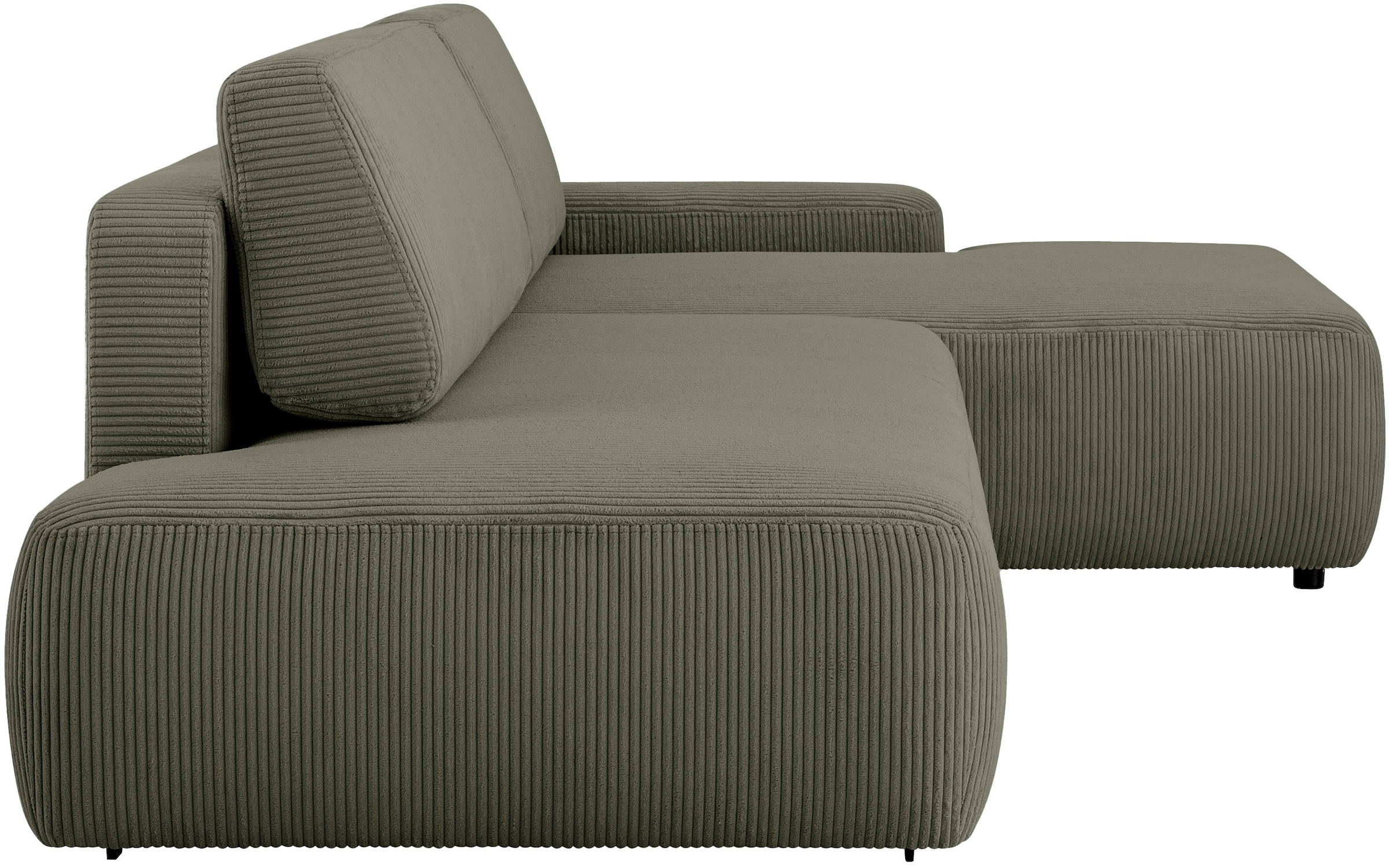 Home affaire Ecksofa »TORGE, Schlafsofa Cord, Samtvelours u. Strukur fein, Couch in L-Form« Schlaffunktion und Bettkasten, Liegefläche: 210x125 cm, neues Design