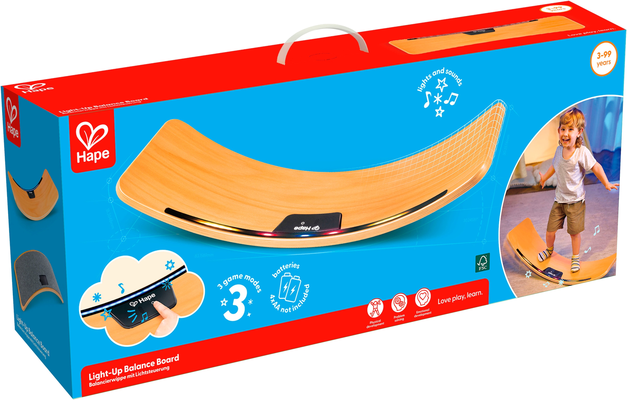 Hape Balanceboard »Intelligentes Balance Board«, mit Licht und Sound