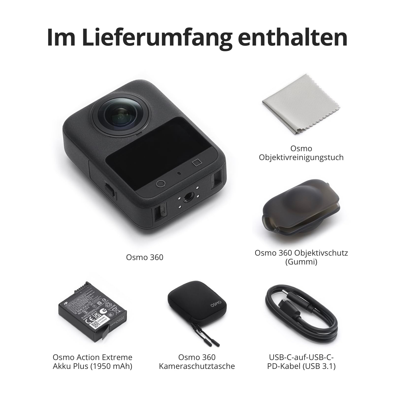 DJI Action Cam »Osmo 360 Standard Combo« 8K Bluetooth 360°-Kamera