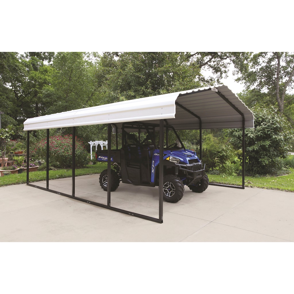 ShelterLogic Einzelcarport »Neapel«, Stahl, 360 cm, schwarz-weiß