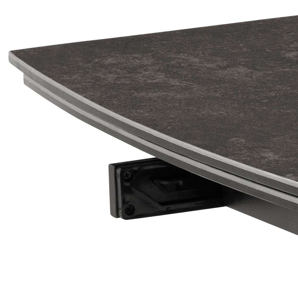 ACTONA GROUP Esstisch »Blackburn Tisch, Esszimmertisch,«, Platte in Keramik schwarz, Incl. Zusatzplatte, B: 160/240 cm
