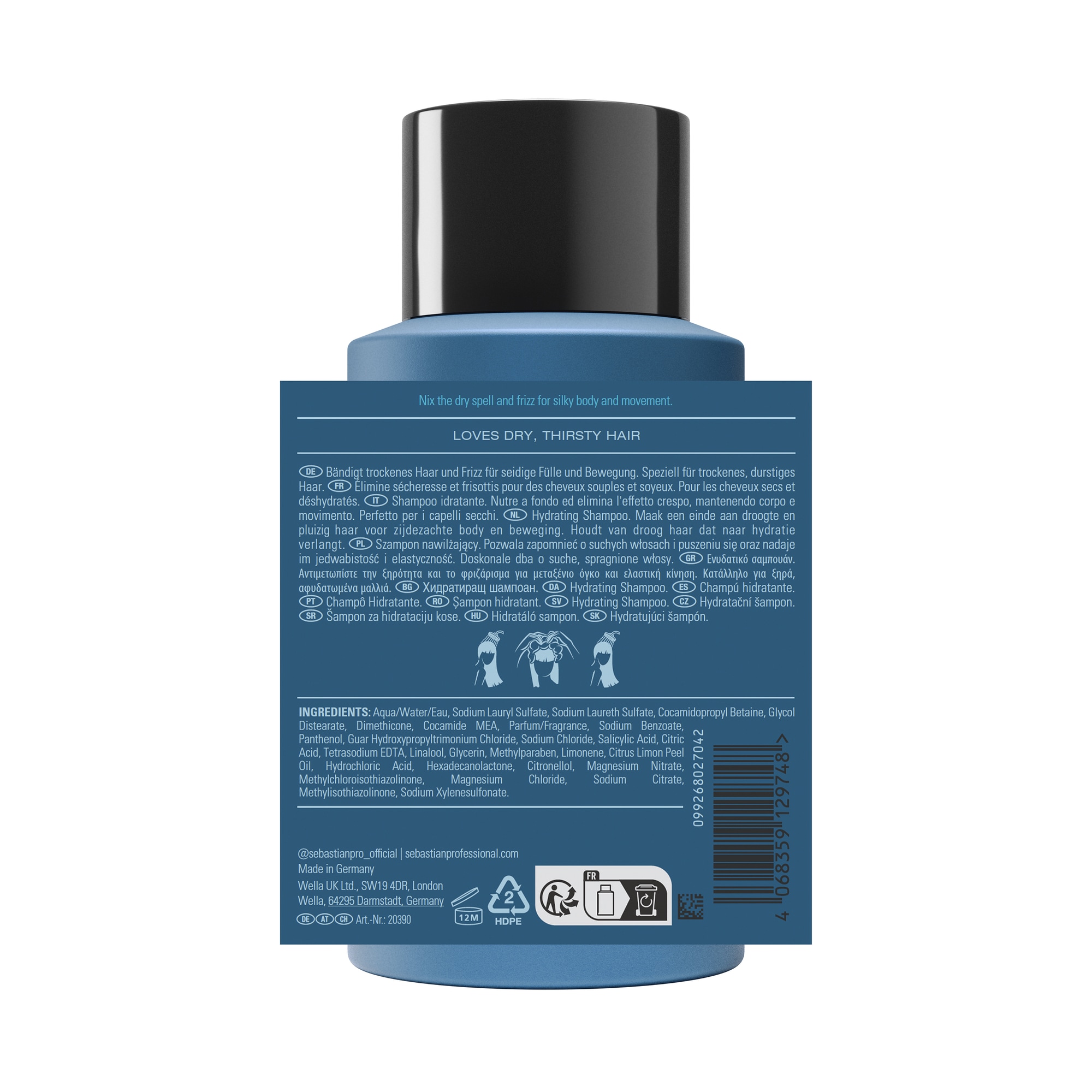 Sebastian Professional Haarshampoo »Hydre Shampoo« für geschädigtes, glanzloses, trockenes und widerspenstiges Haar