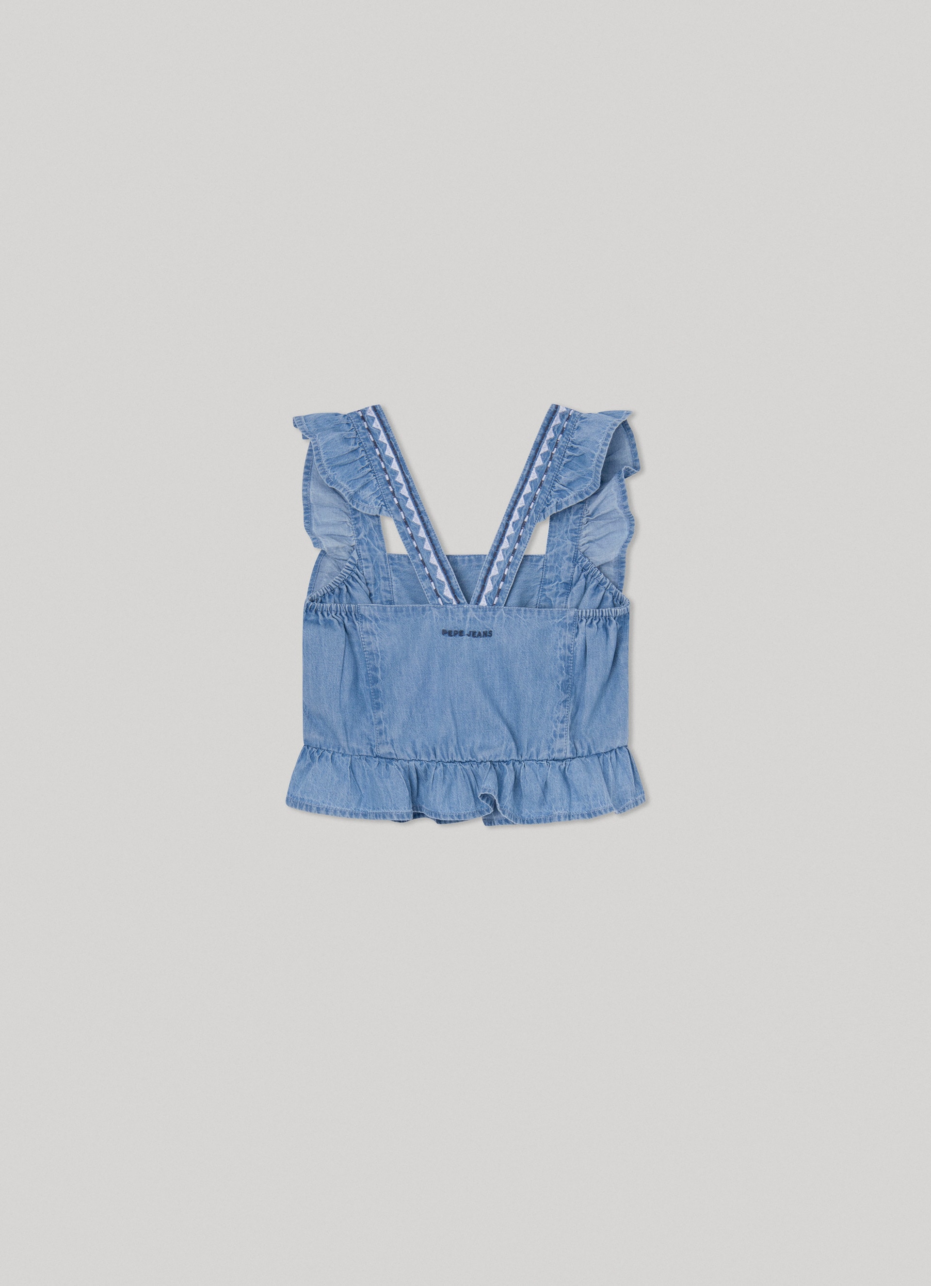 Pepe Jeans Rüschenbluse »QUELA«, mit Rüschen am Träger und Saum