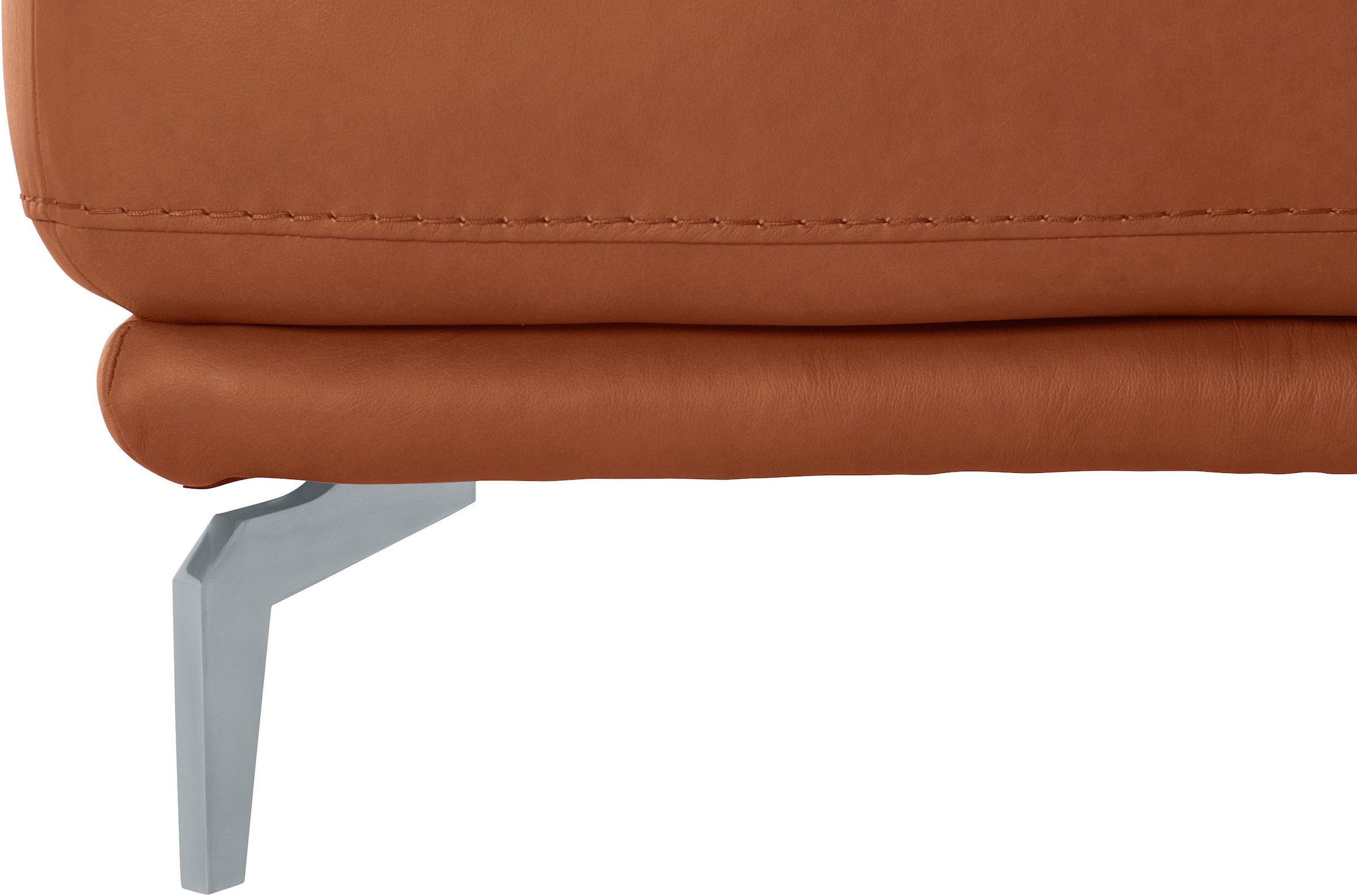 W.SCHILLIG Hocker »montanaa«, mit Metallfüßen in Silber matt, Breite 141 cm