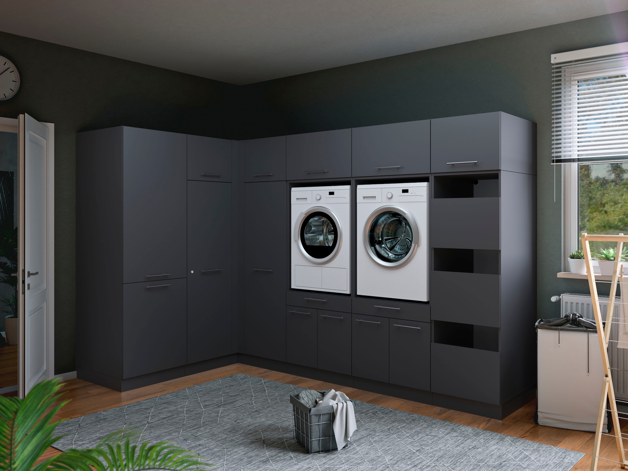 Laundreezy Mehrzweckschrank-Set »Laundreezy, 11-tlg. Mehrzweckschrank-Set B/H/T 285/200/68 cm« 11 Stk. tlg.