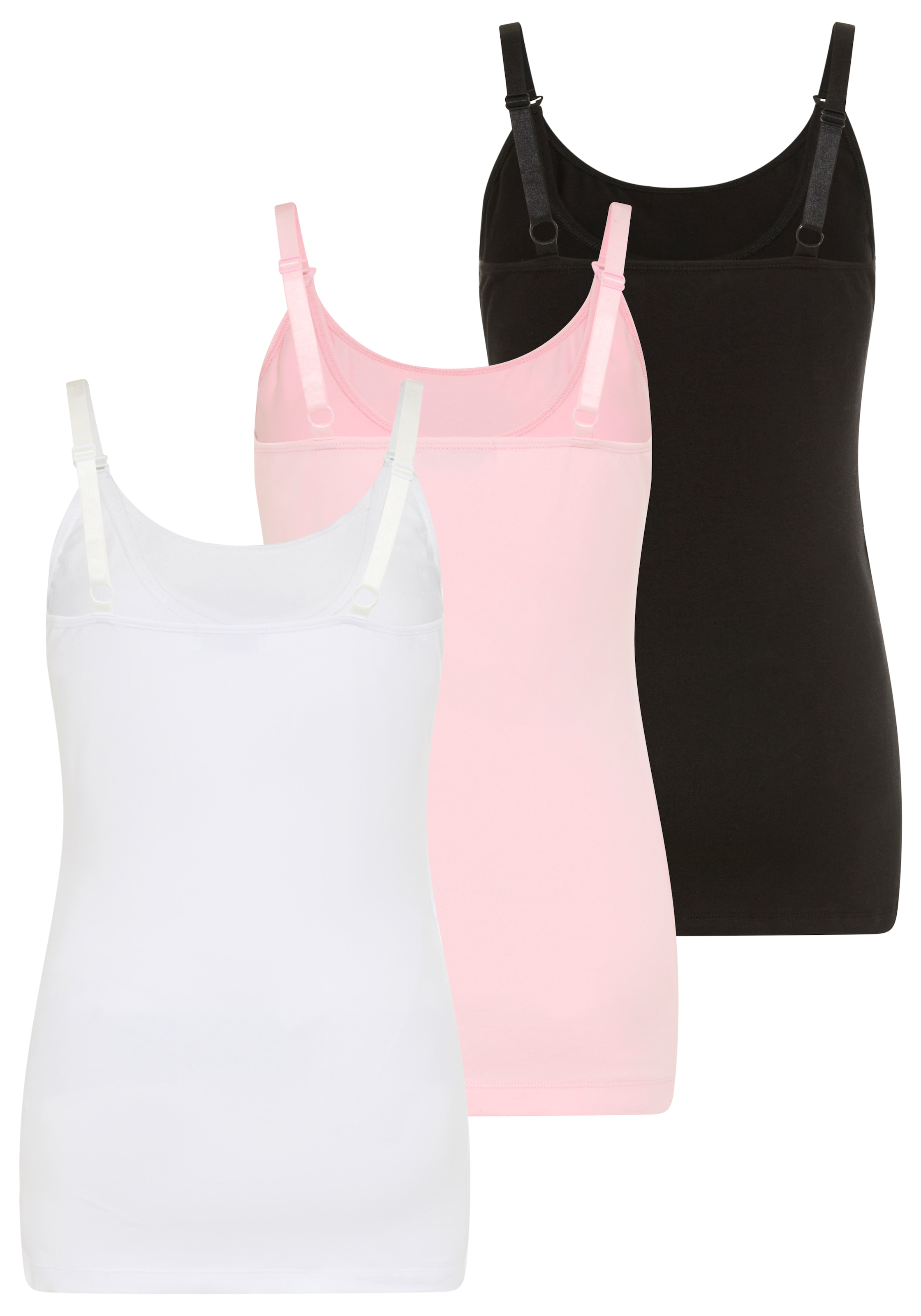 Neun Monate Umstandsshirt »3er Pack Umstands Tops« Packung, 3, 3 tlg. ohne Ärmel, mit Rundhalsausschnitt, mit Stillmöglichkeit