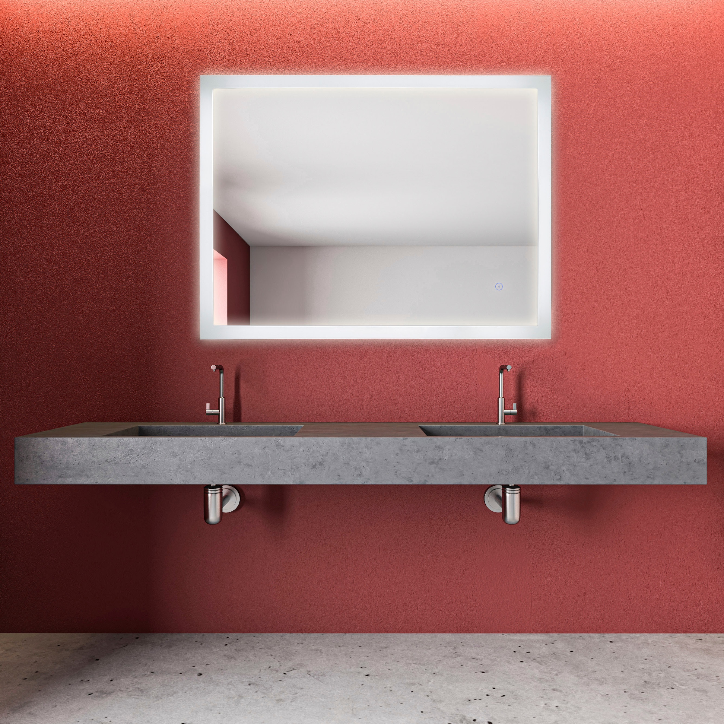 Paco Home Bad-Spiegelleuchte »BECKY«, mit LED-Modul, Schutzart IP44, mit Touch-Funktion, Gr. ca. 60 x 120 cm