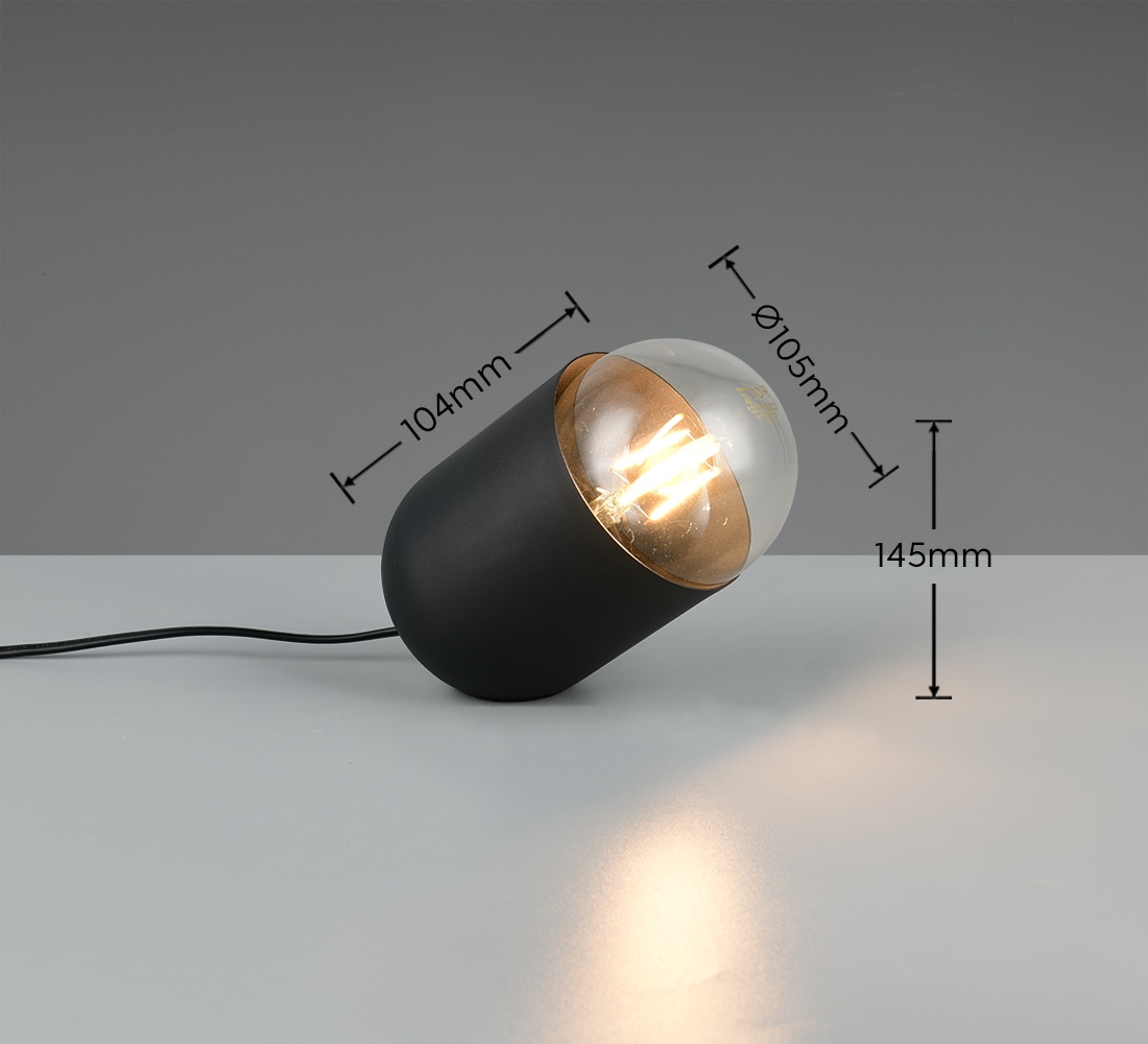 REALITY Leuchten Tischleuchte »NARA, Tischlampe inkl. Leuchtmittel 1x E27 806 Lumen 2700K warmweiß« E27 2 Stk. Warmweiß Tischleuchte mit Schnurschalter und wechselbarem Leuchtmittel (inkl.)